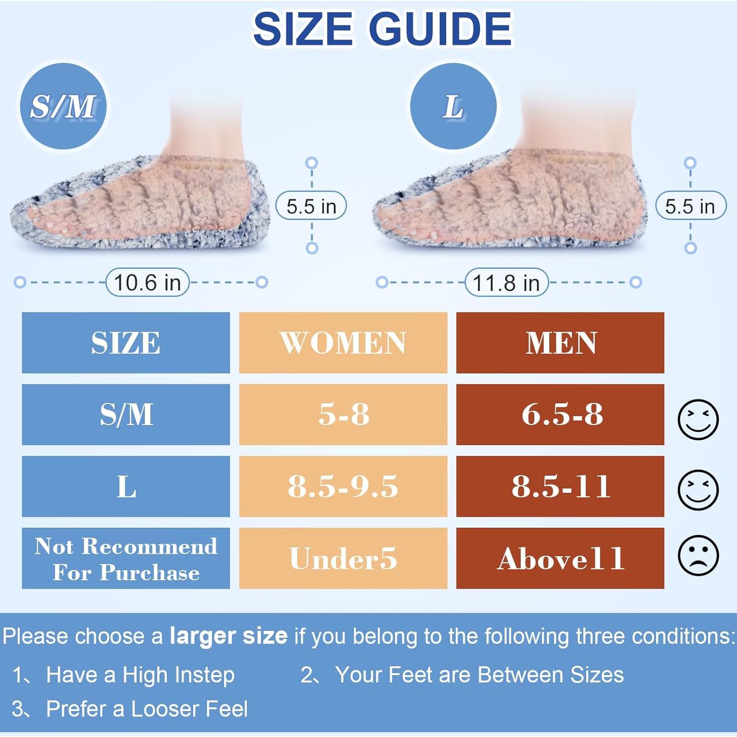 Zapatillas Calentables SuzziPad para Pies Fríos - Microondas - Grande - Azul Rizado