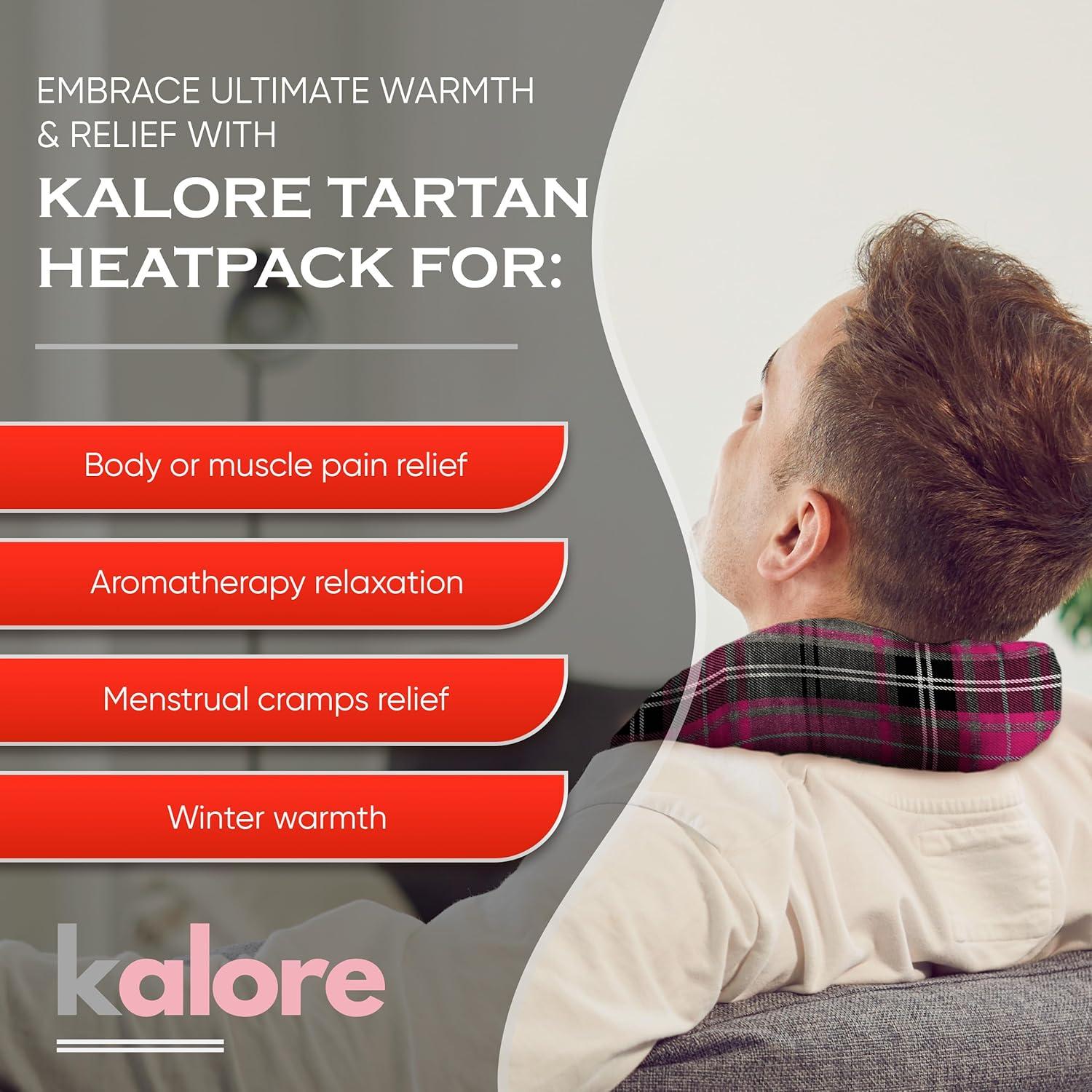 Almohadilla Térmica XL Kalore para Microondas - Algodón Tartan Rosa