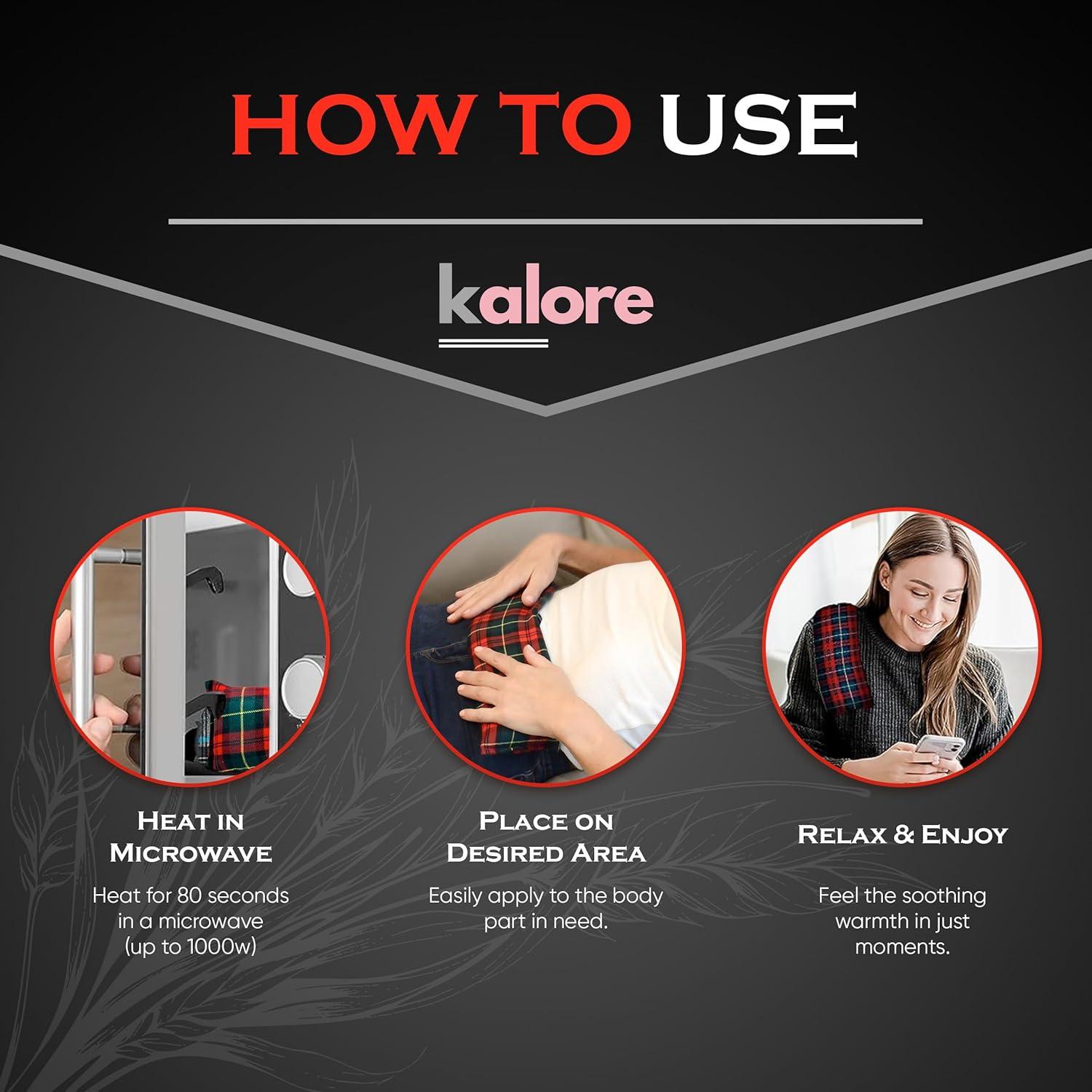 Almohadilla Térmica XL Kalore para Microondas - Algodón Tartan Rosa