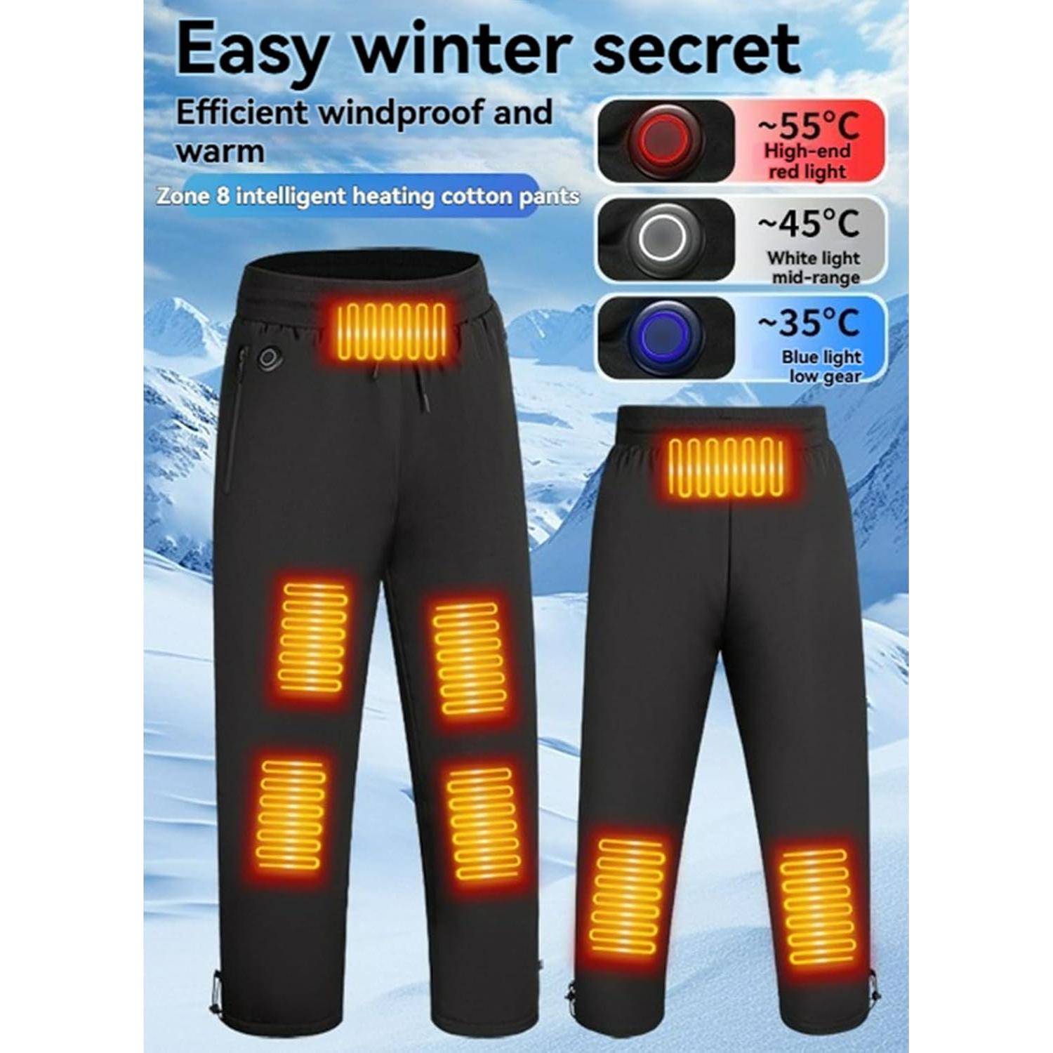 Pantalones Calentados Eléctricos XDFVC Térmicos Unisex Medianos