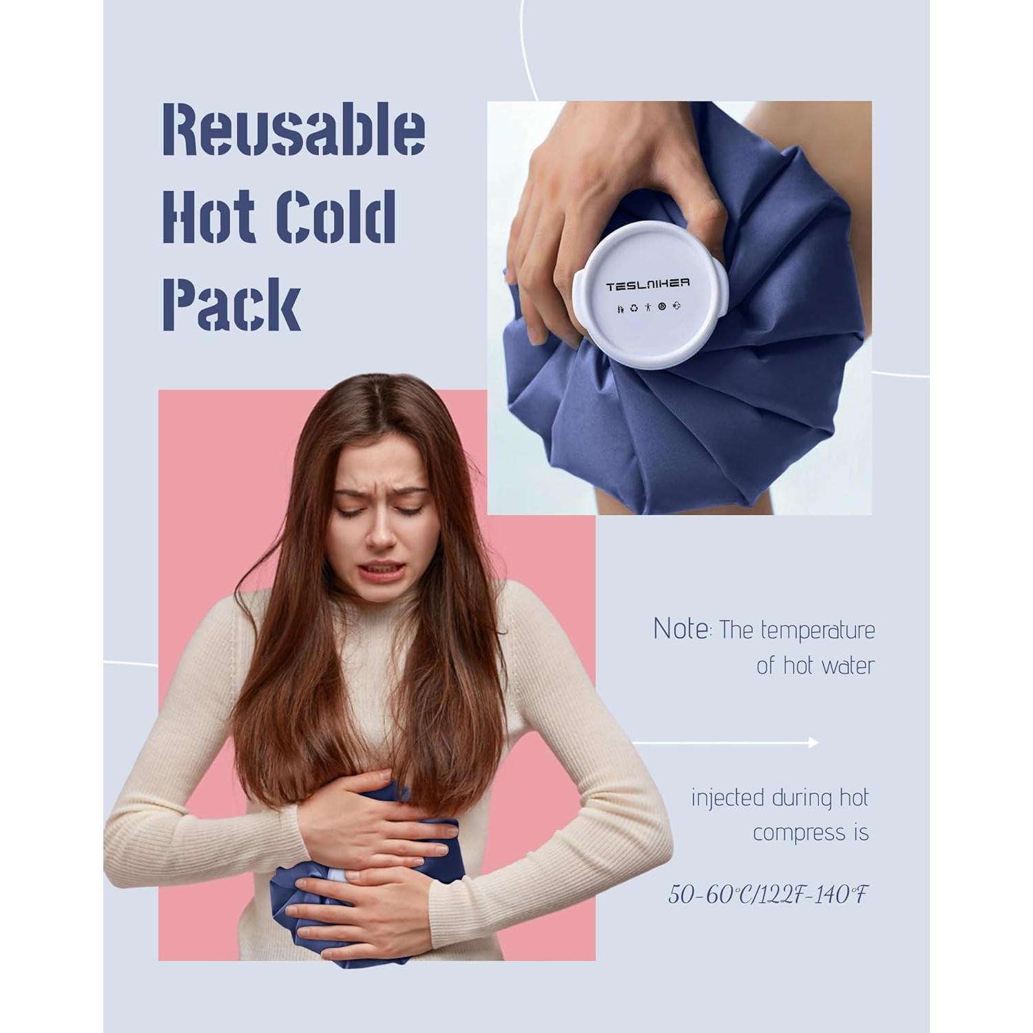 Bolsa de Hielo Reutilizable Teslniher 9" - 2 Pcs, Sin Fugas