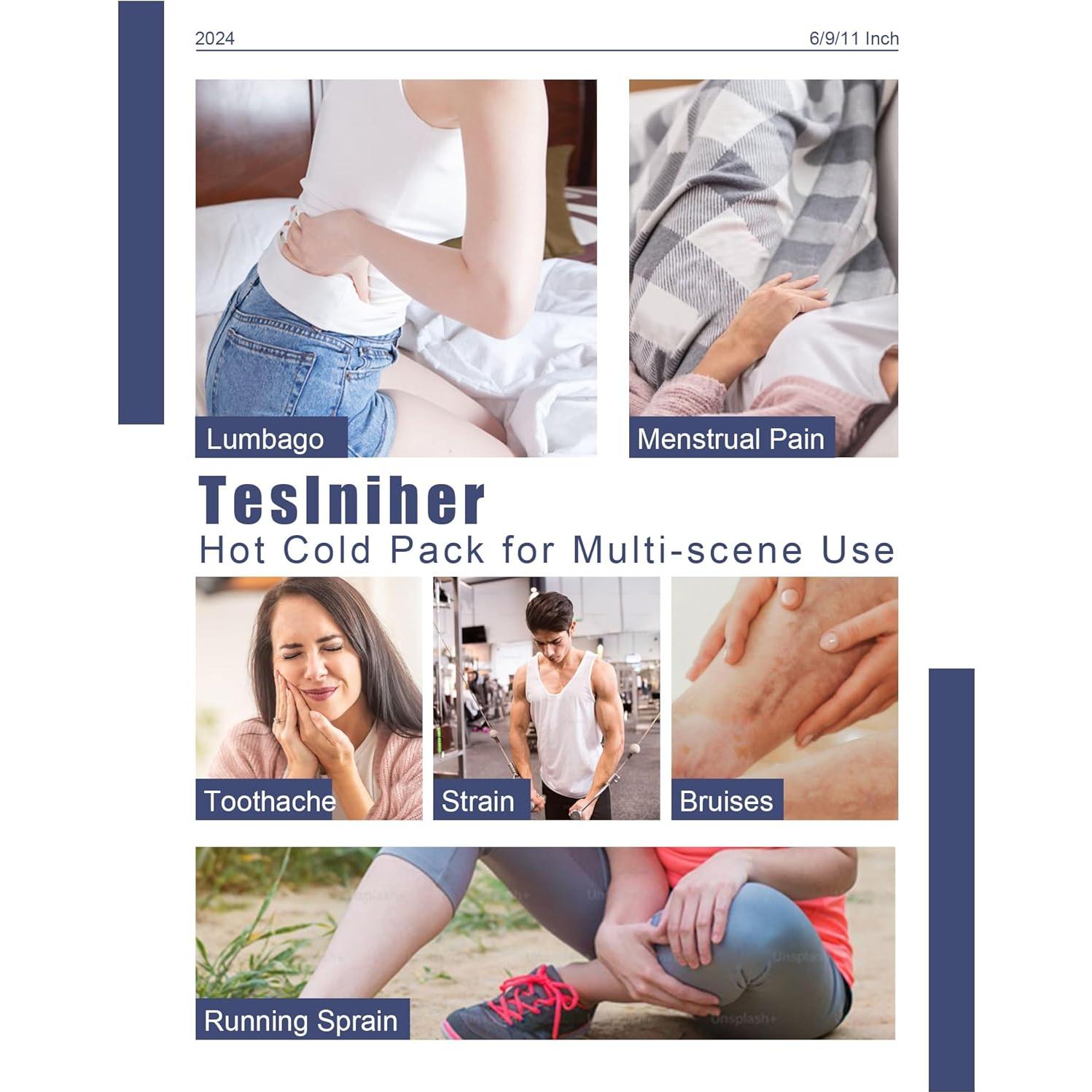 Bolsa de Hielo Reutilizable Teslniher 9" - 2 Pcs, Sin Fugas