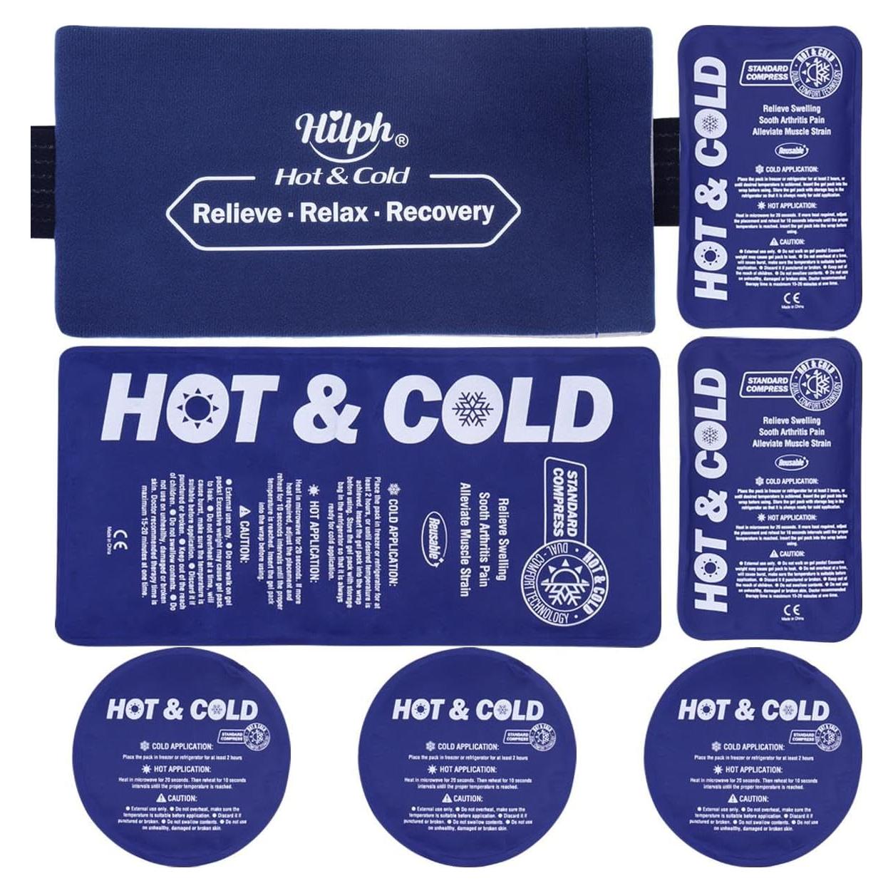 Paquete de Hielo Reutilizable Hilph - 6 Gel Frío y Caliente