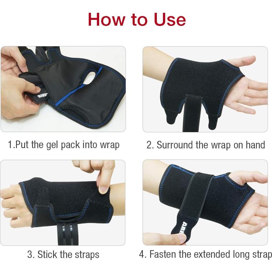 Gel Frío Caliente para Envoltura de Muñeca ARRIS - 2 Paquetes