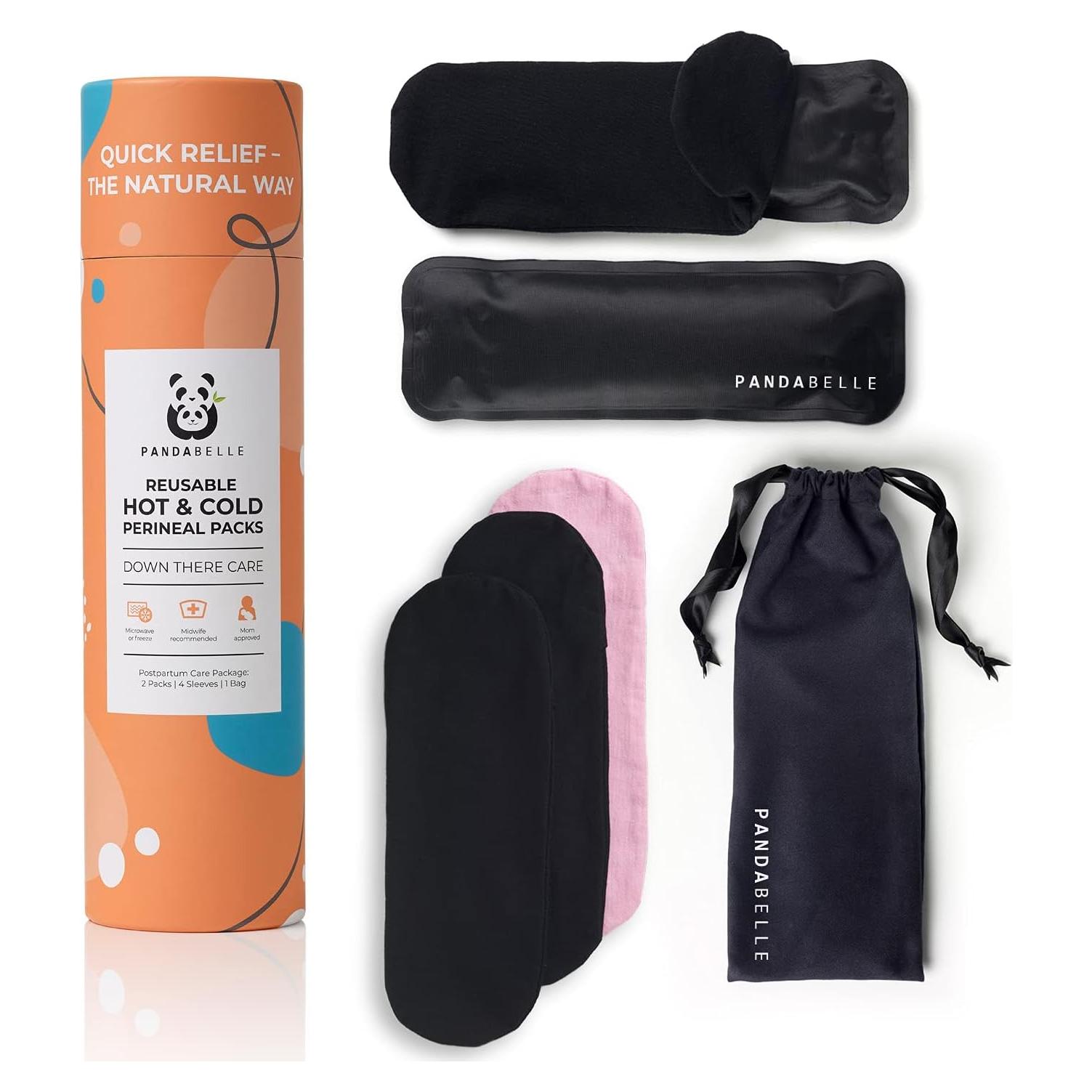 Paquete de Hielo Perineal Reutilizable Pandabelle con 4 Mangas