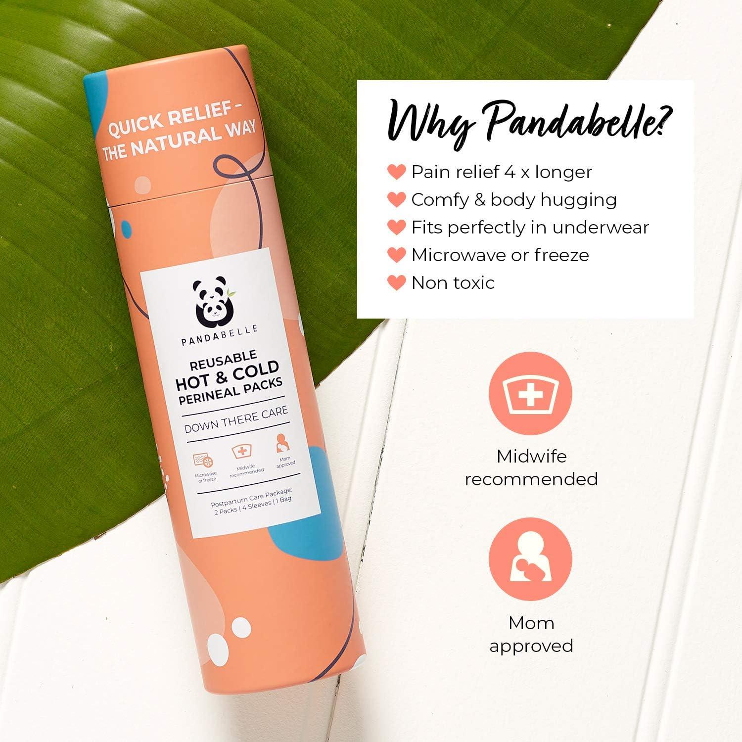 Paquete de Hielo Perineal Reutilizable Pandabelle con 4 Mangas