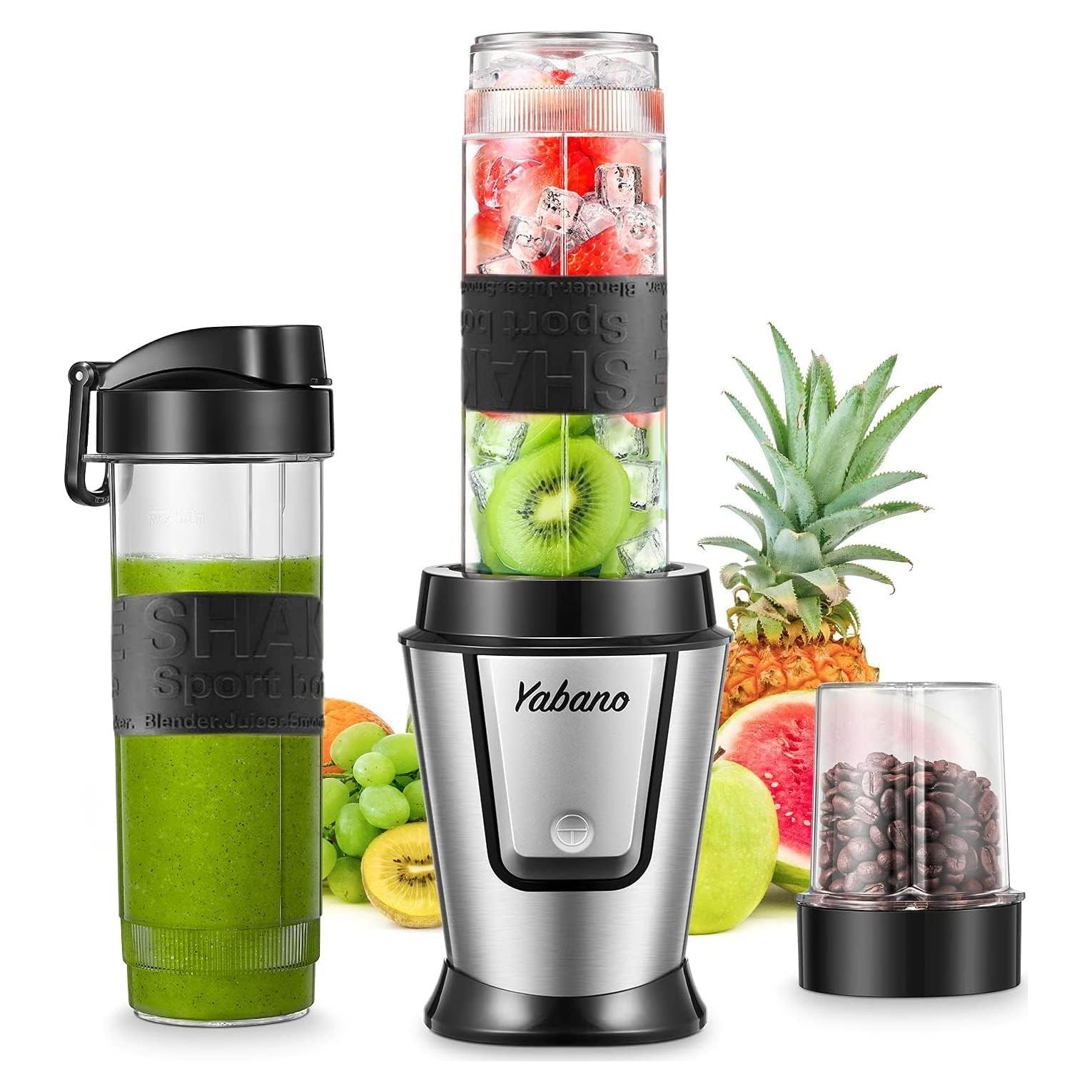 Batidora Personal Yabano 500W 3 en 1 con Botellas 600ml