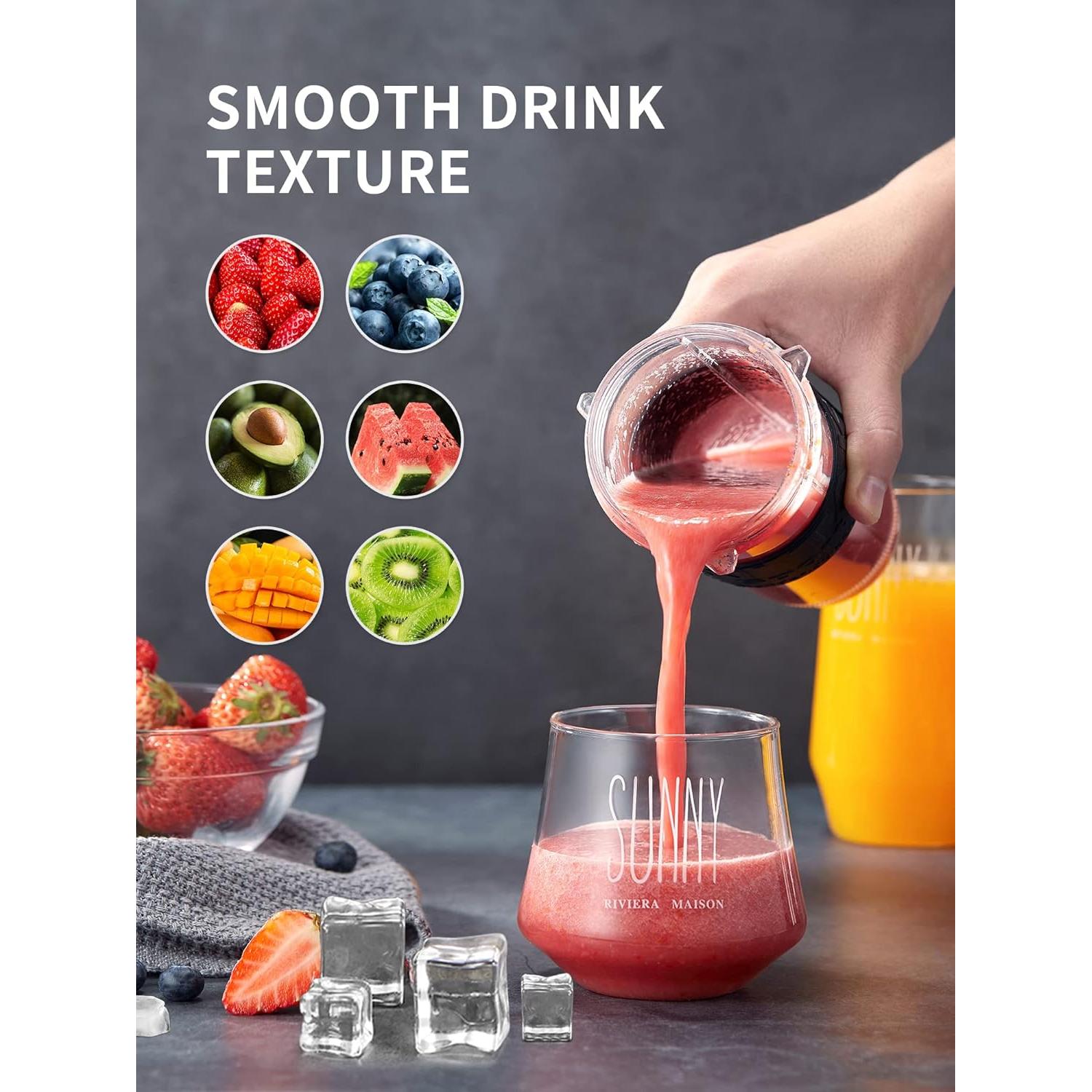 Batidora Personal Yabano 500W 3 en 1 con Botellas 600ml