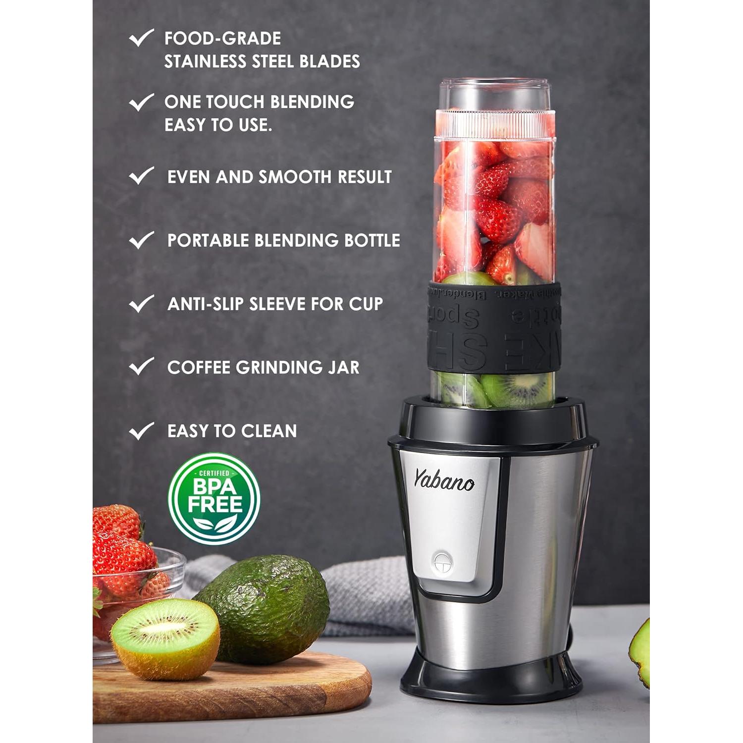 Batidora Personal Yabano 500W 3 en 1 con Botellas 600ml