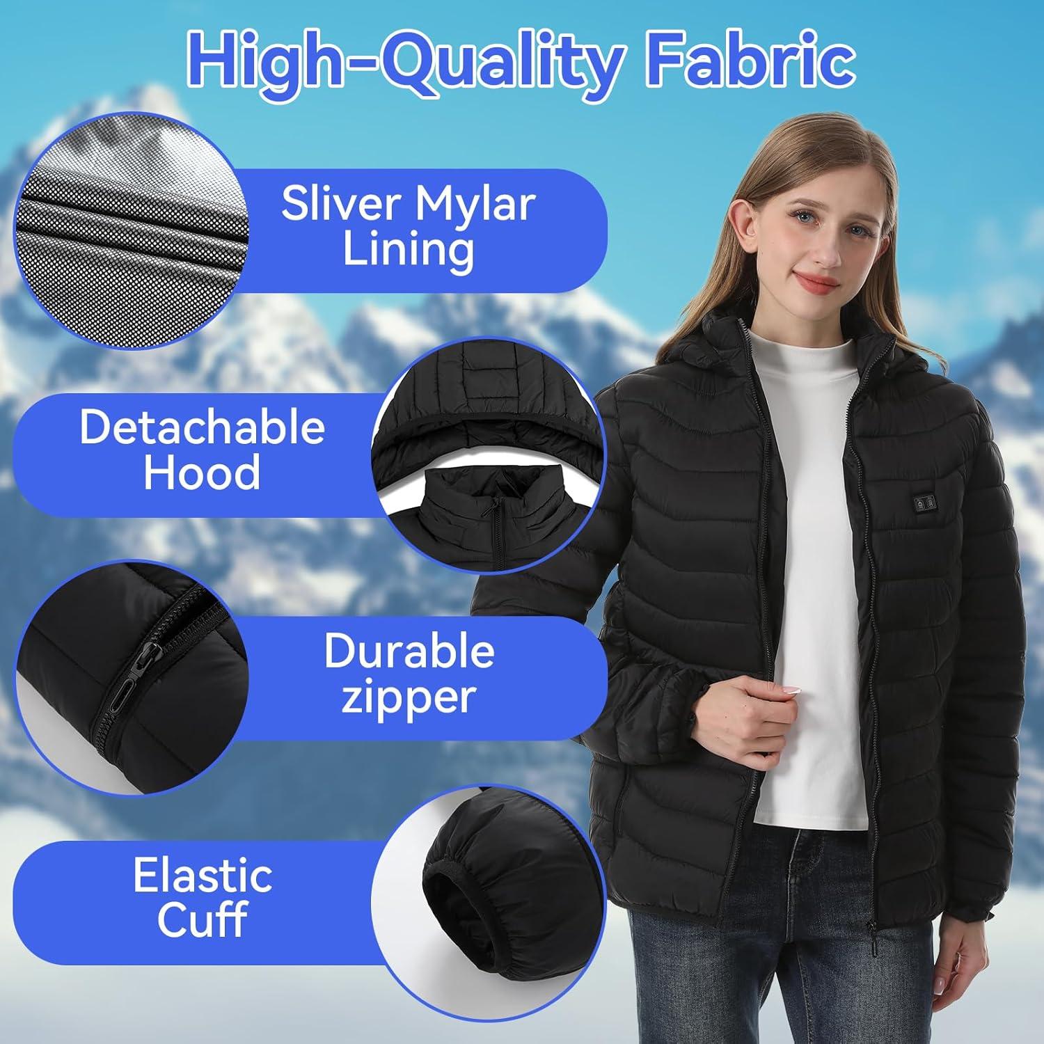 Chaqueta Calefaccionada Unisex 15 Zonas Control Doble 10000mAh