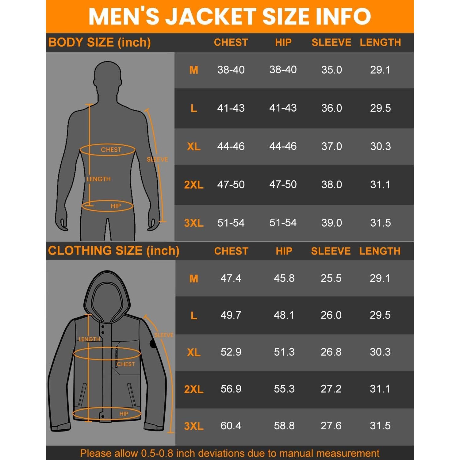 Chaqueta Calentada Eléctrica QIUJIN para Hombres - Impermeable, 15 Zonas Calentadas