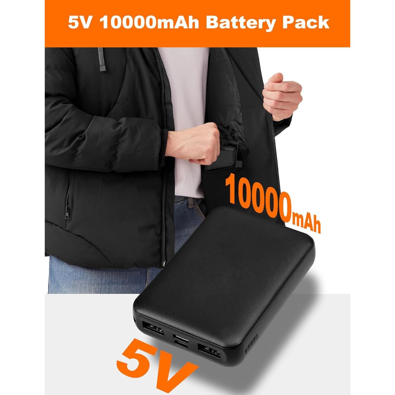 Abrigo Calentado Eléctrico Unisex Guangdong RPS-048L 5V