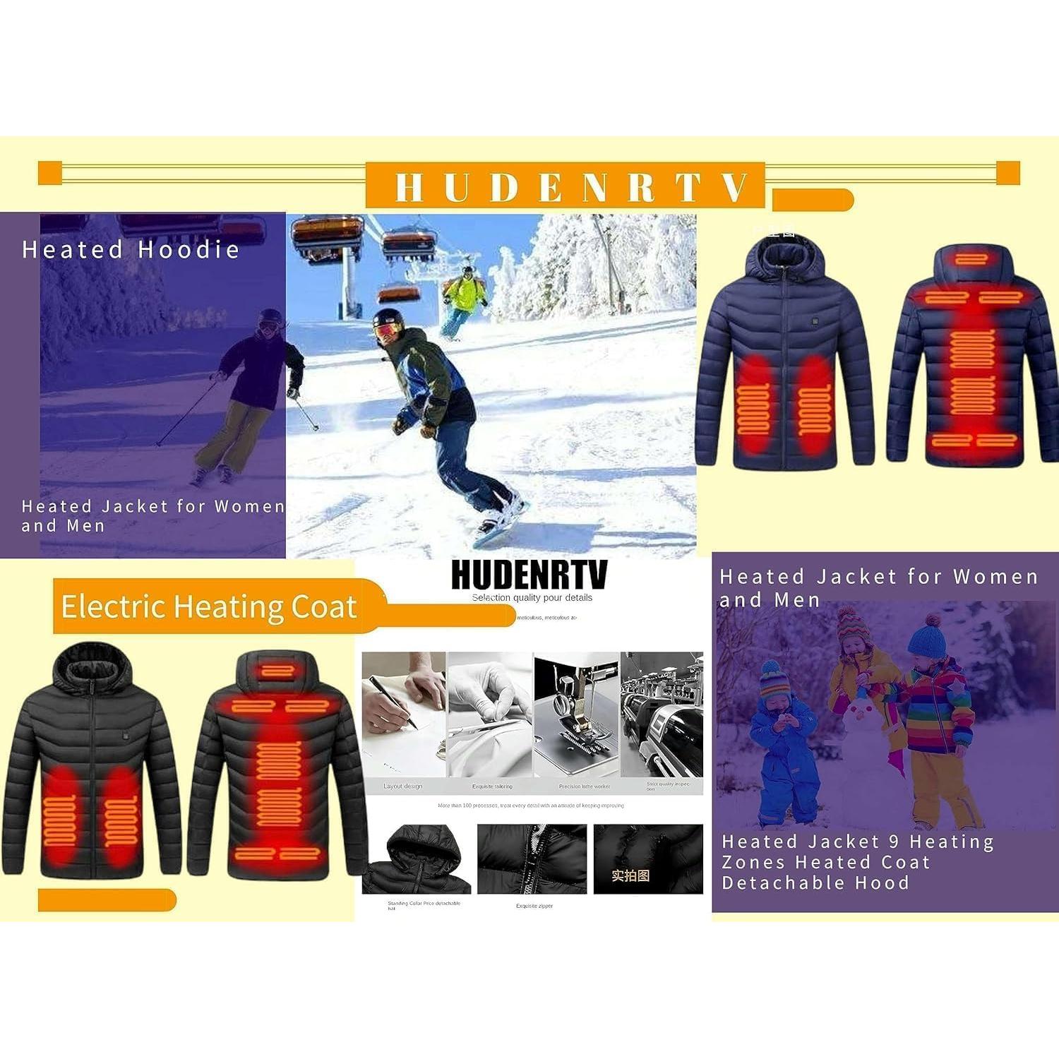 Sudadera Térmica Unisex HUDENRTV con 9 Zonas de Calentamiento