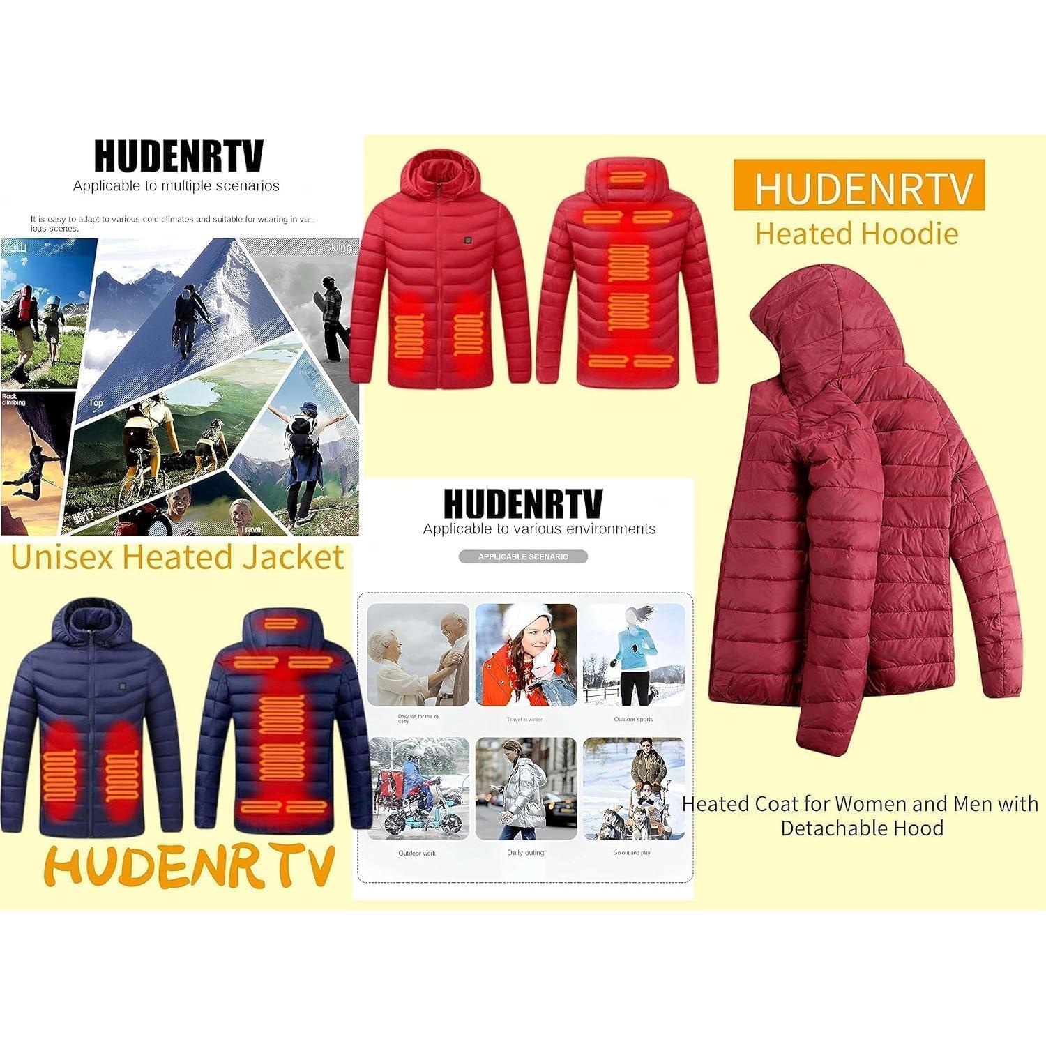 Sudadera Térmica Unisex HUDENRTV con 9 Zonas de Calentamiento