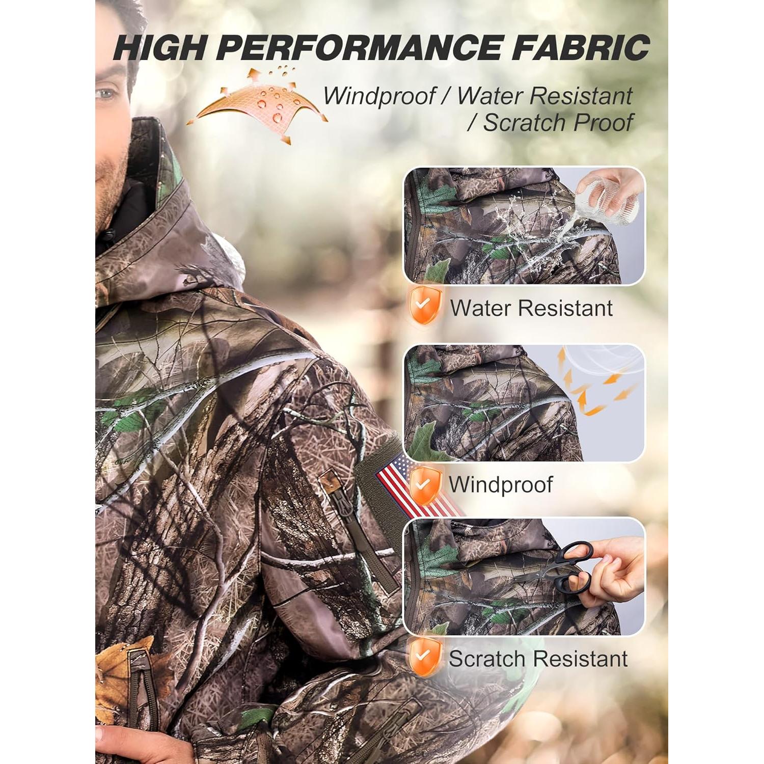 Chaqueta Calentada HOTHUGZ para Hombres 12V 20000mAh Mediana