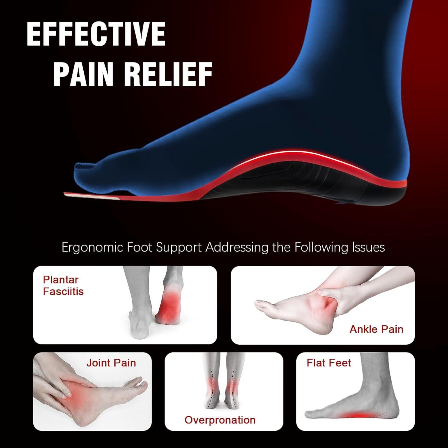 Plantillas ortopédicas NEVVIS para fascitis plantar XL