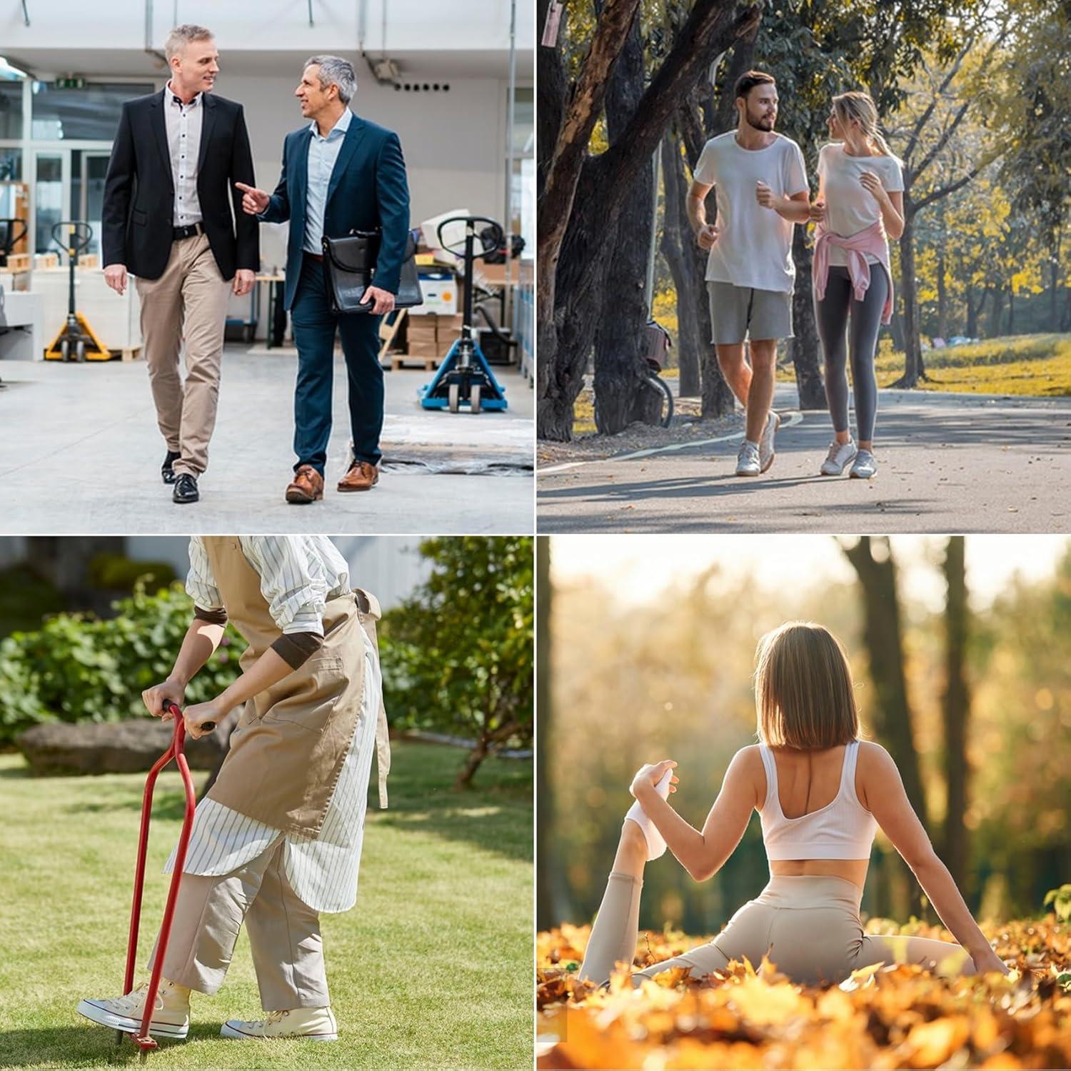 Férulas de Soporte de Arco Vigorwise para Pie Plano - 1 Par Negro