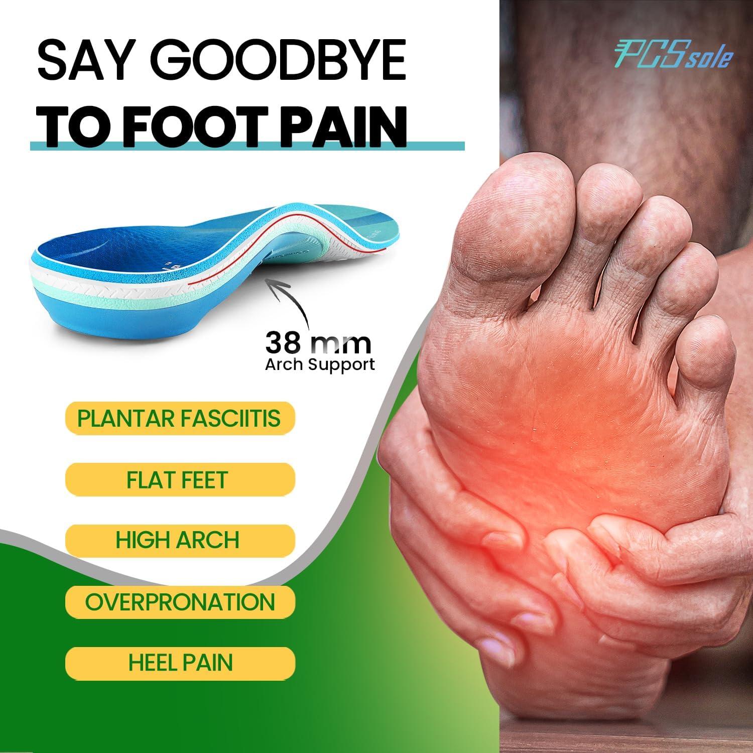 Plantillas Ortopédicas PCSsole Verde para Fascitis Plantar