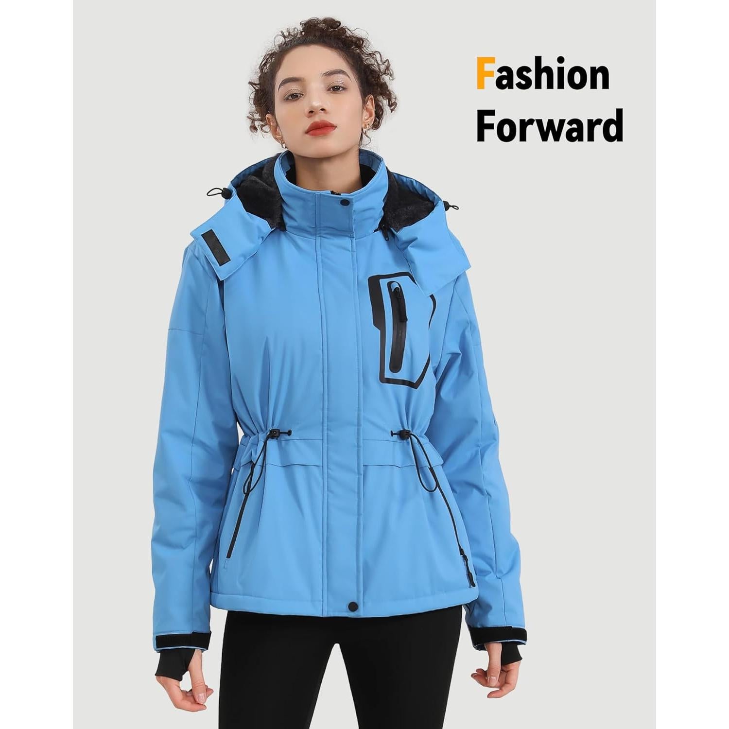 Chaqueta Calentada Wulcea para Mujeres 12V 18400mAh Azul Cielo