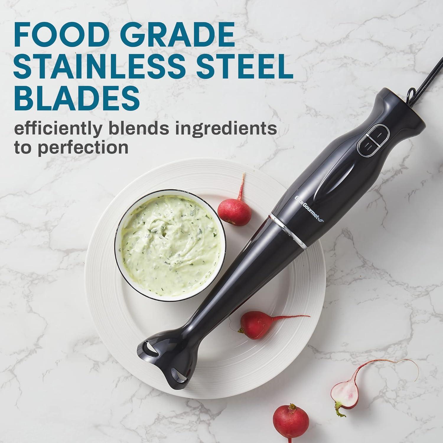 Batidora de Inmersión Elite Gourmet EHB3201 300W 2 Velocidades