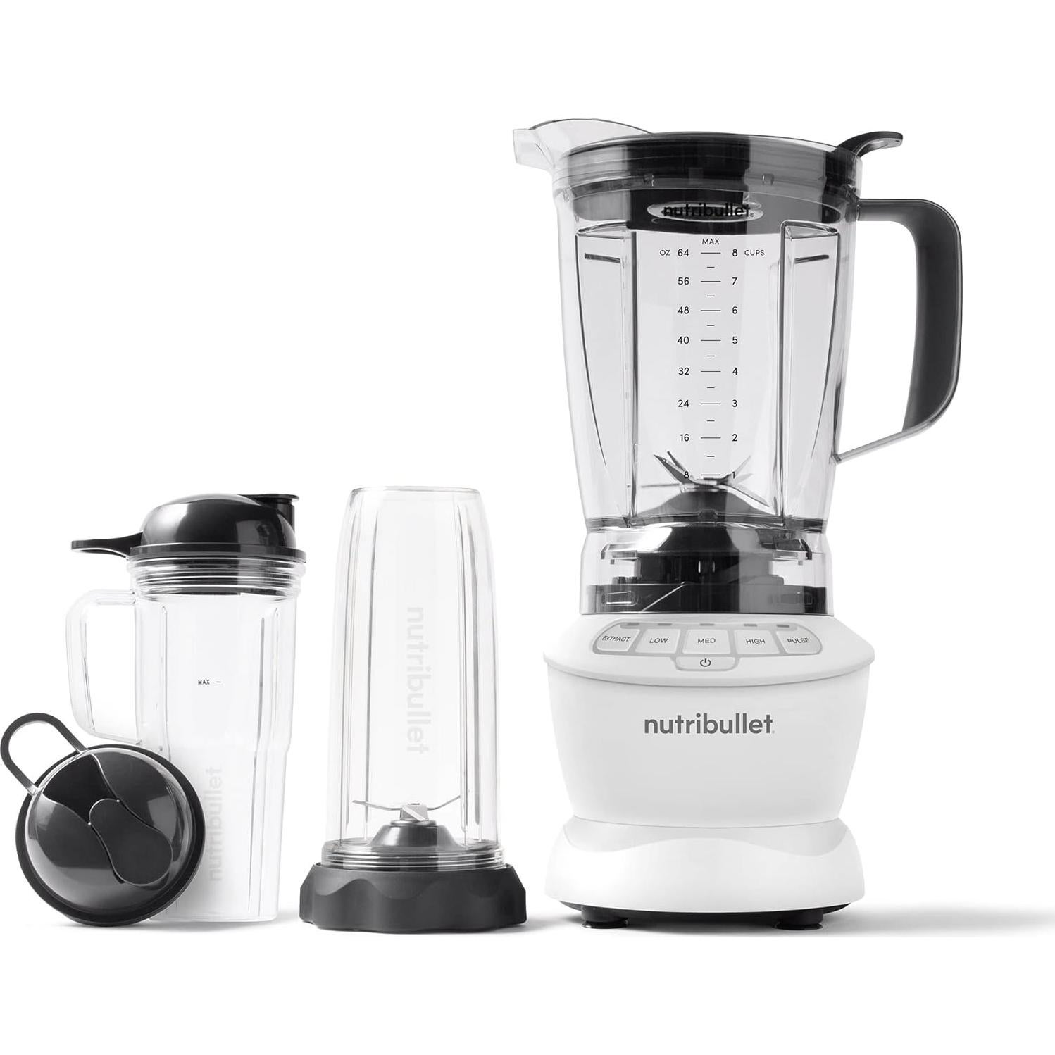 Licuadora NutriBullet Combo 1200W Blanco 1.9L 3 Velocidades