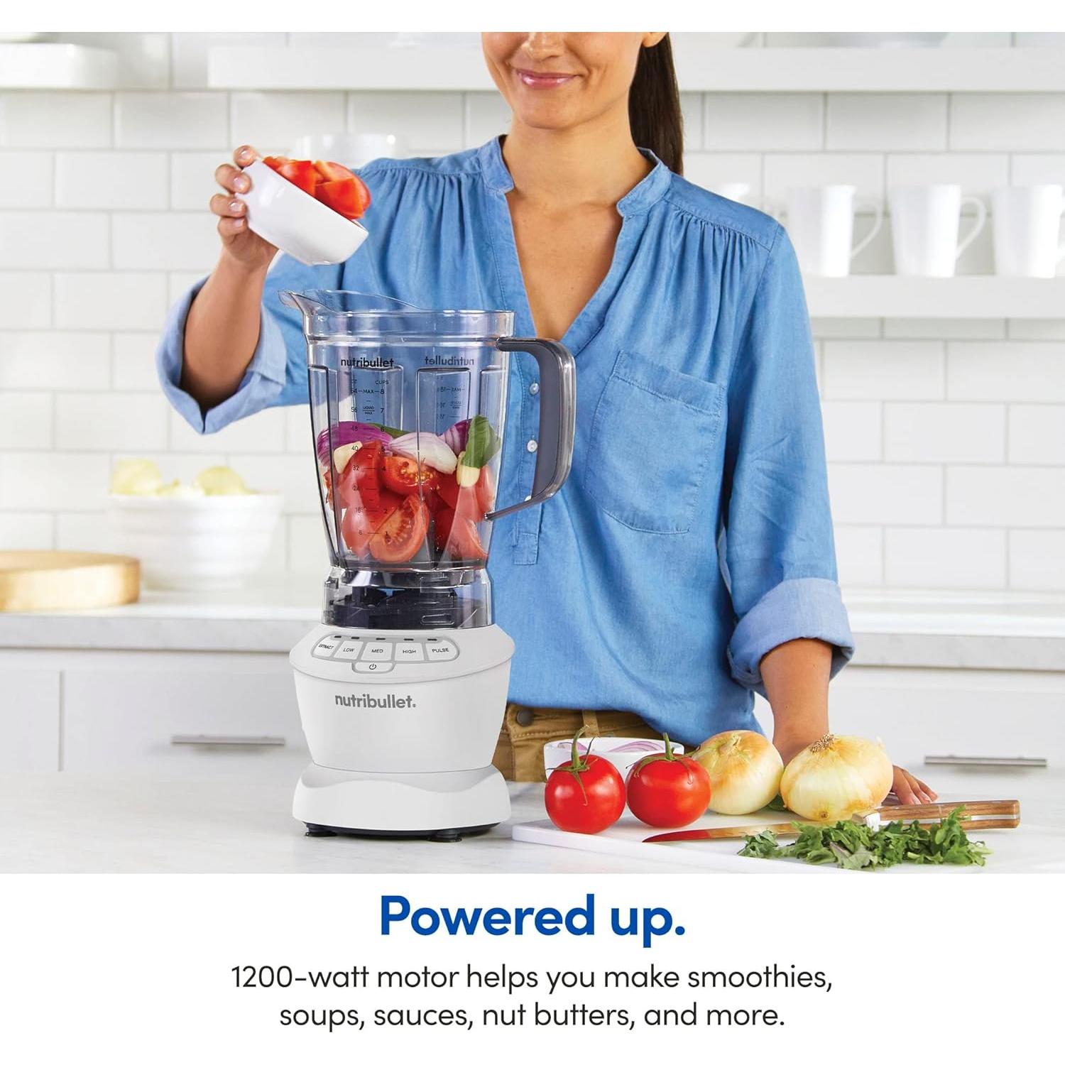 Licuadora NutriBullet Combo 1200W Blanco 1.9L 3 Velocidades