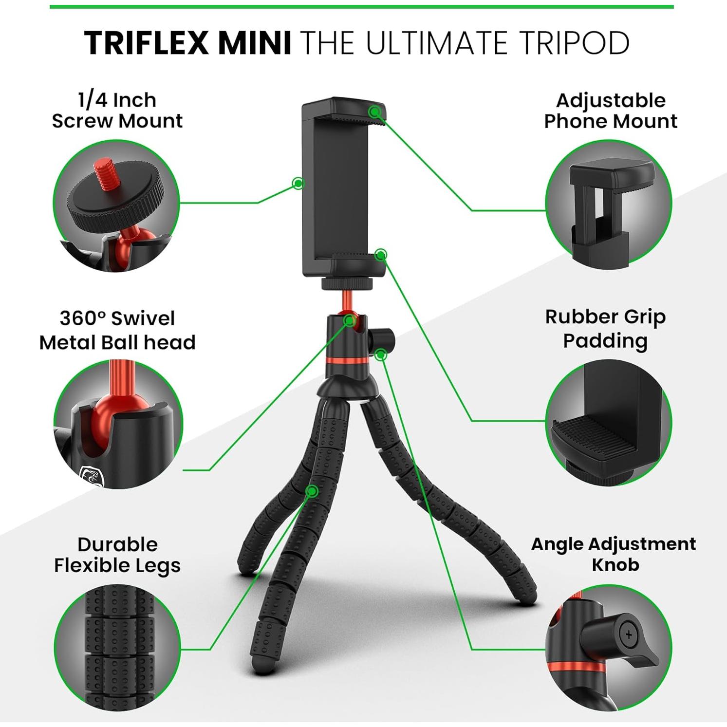 Mini Trípode KobraTech TriFlex para Teléfono - Compacto y Flexible