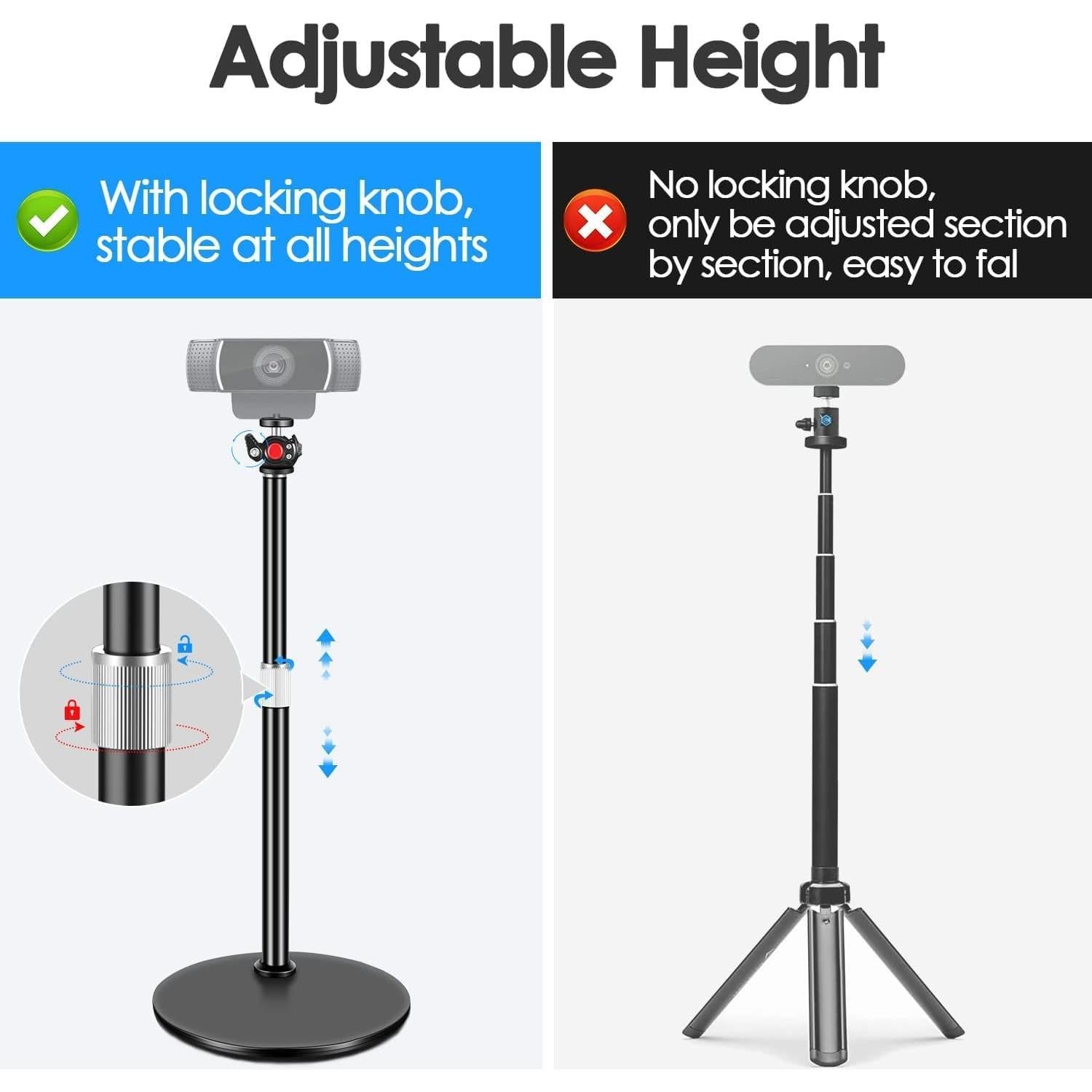 Soporte trípode para webcam Nycetek ajustable 23-39 cm