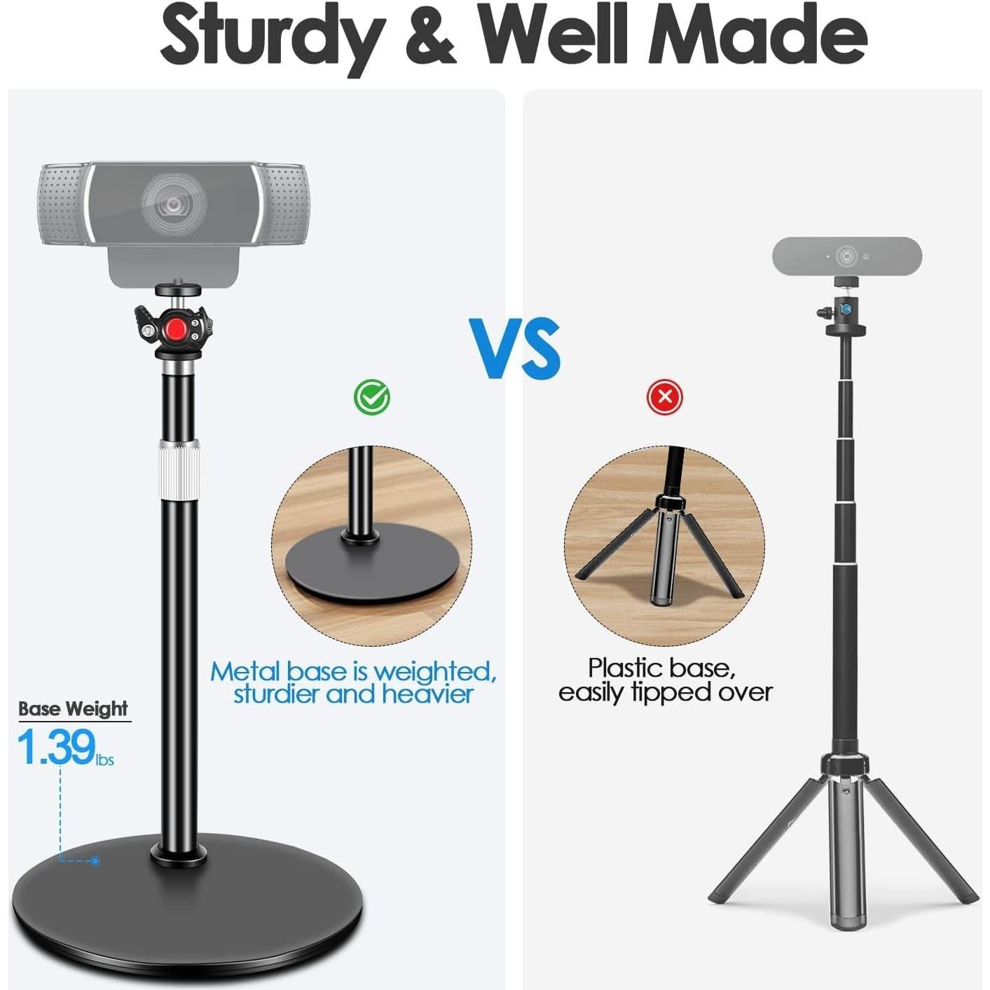 Soporte trípode para webcam Nycetek ajustable 23-39 cm
