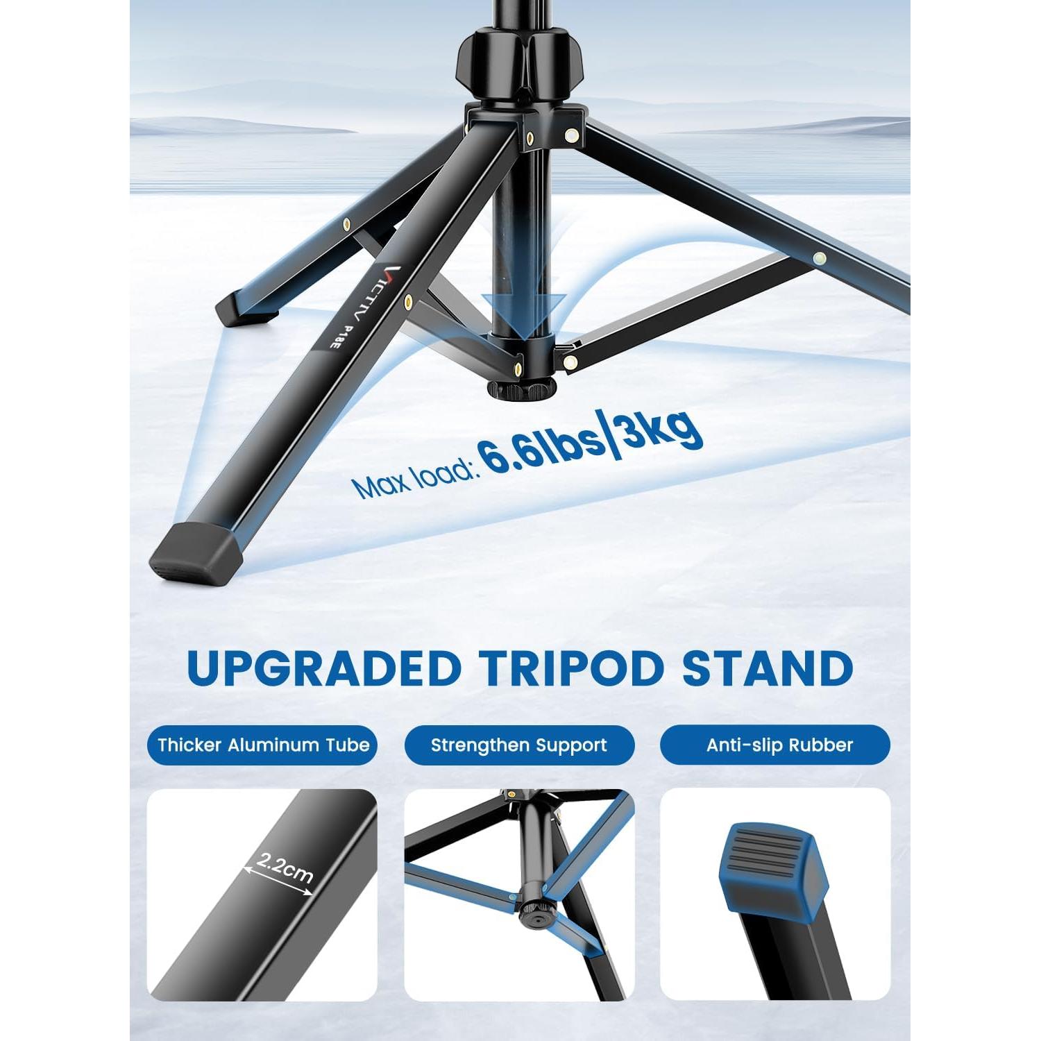 Trípode VICTIV P18E 182.88 cm con control remoto y soporte