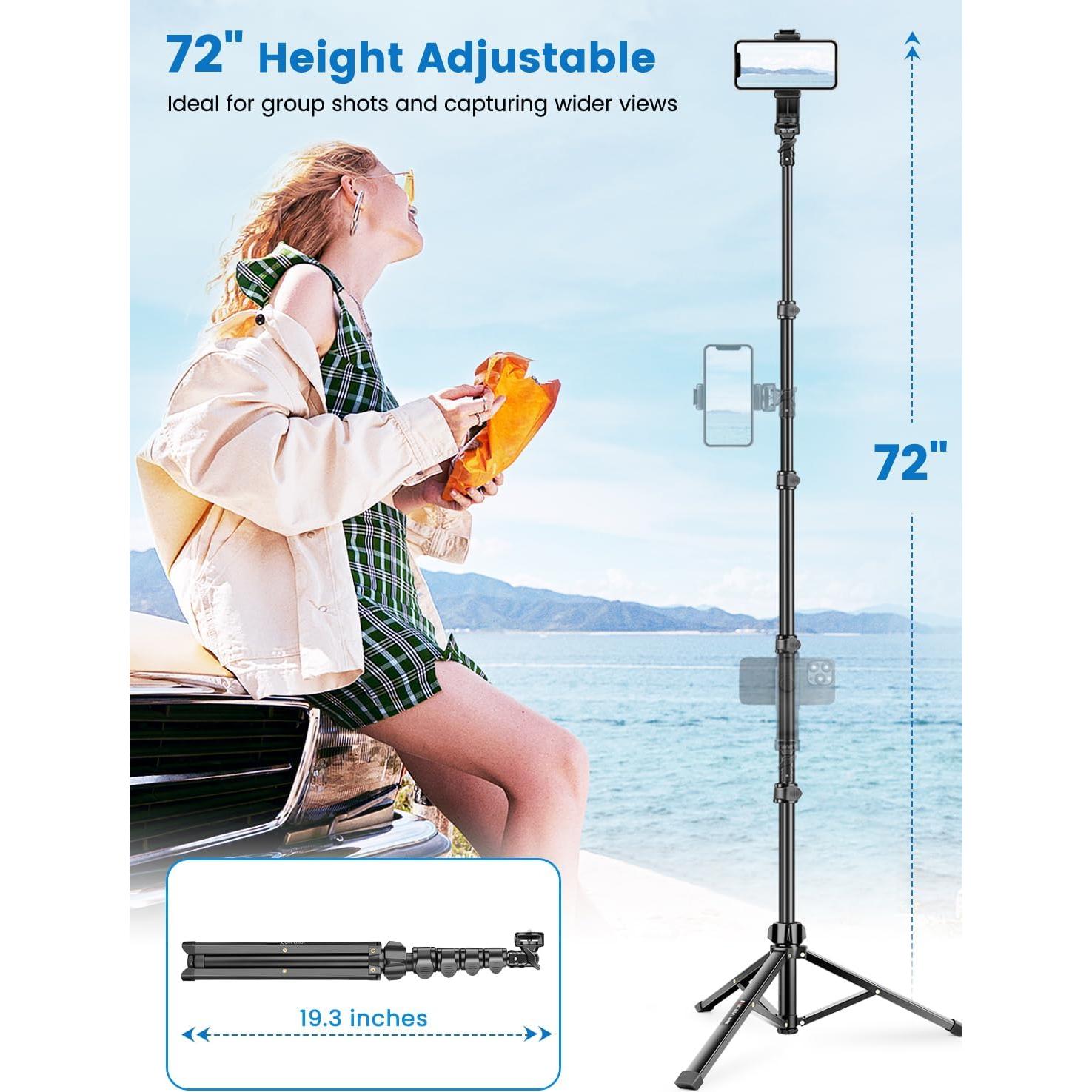 Trípode VICTIV P18E 182.88 cm con control remoto y soporte