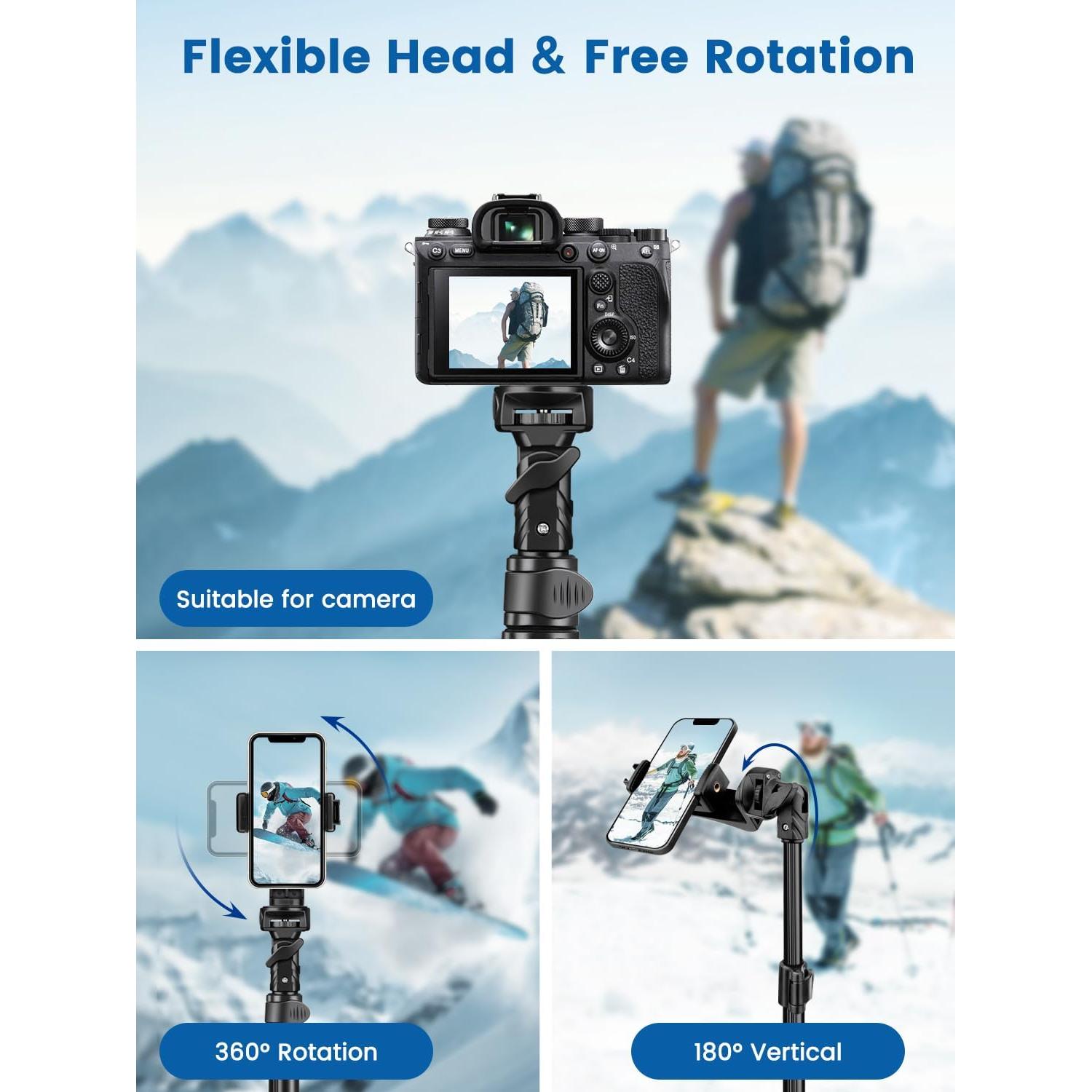 Trípode VICTIV P18E 182.88 cm con control remoto y soporte