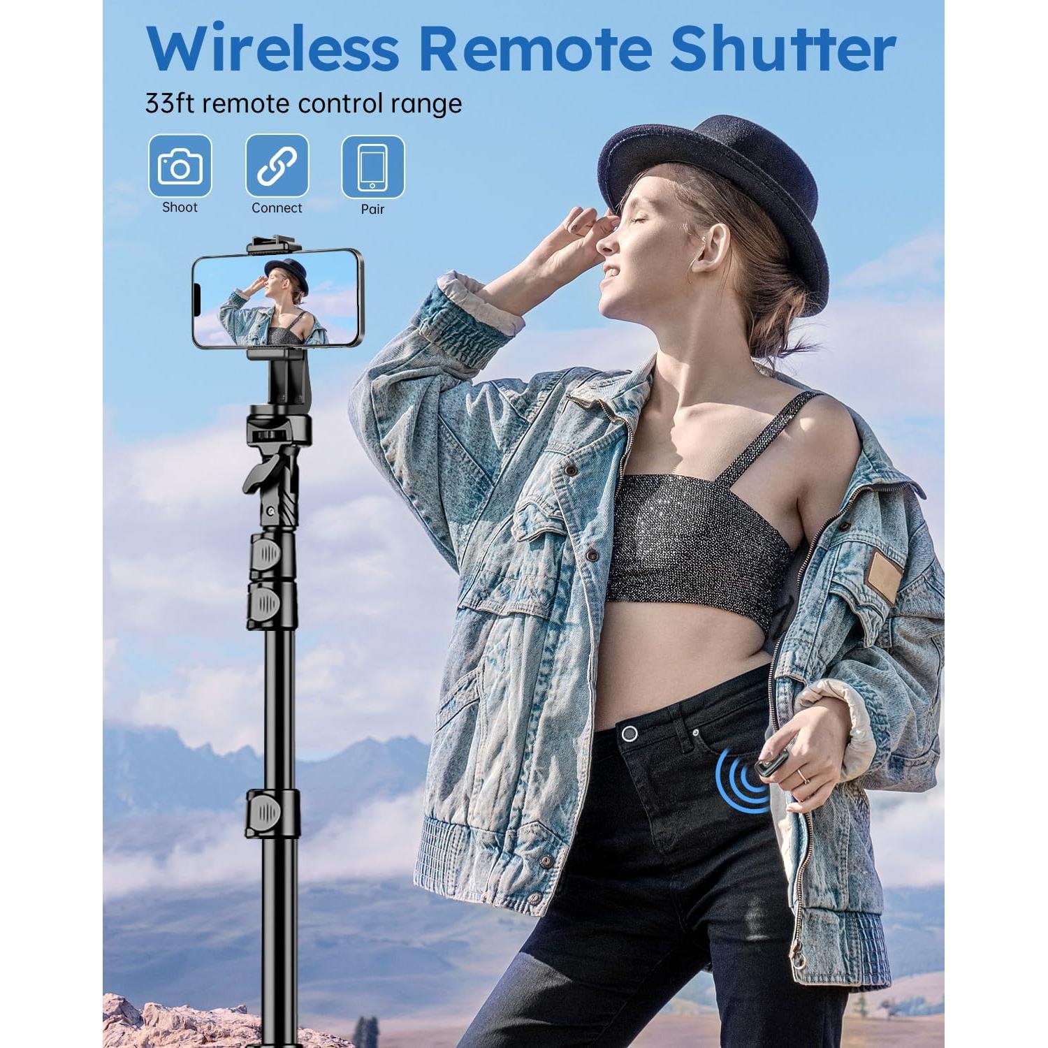 Trípode VICTIV P18E 182.88 cm con control remoto y soporte