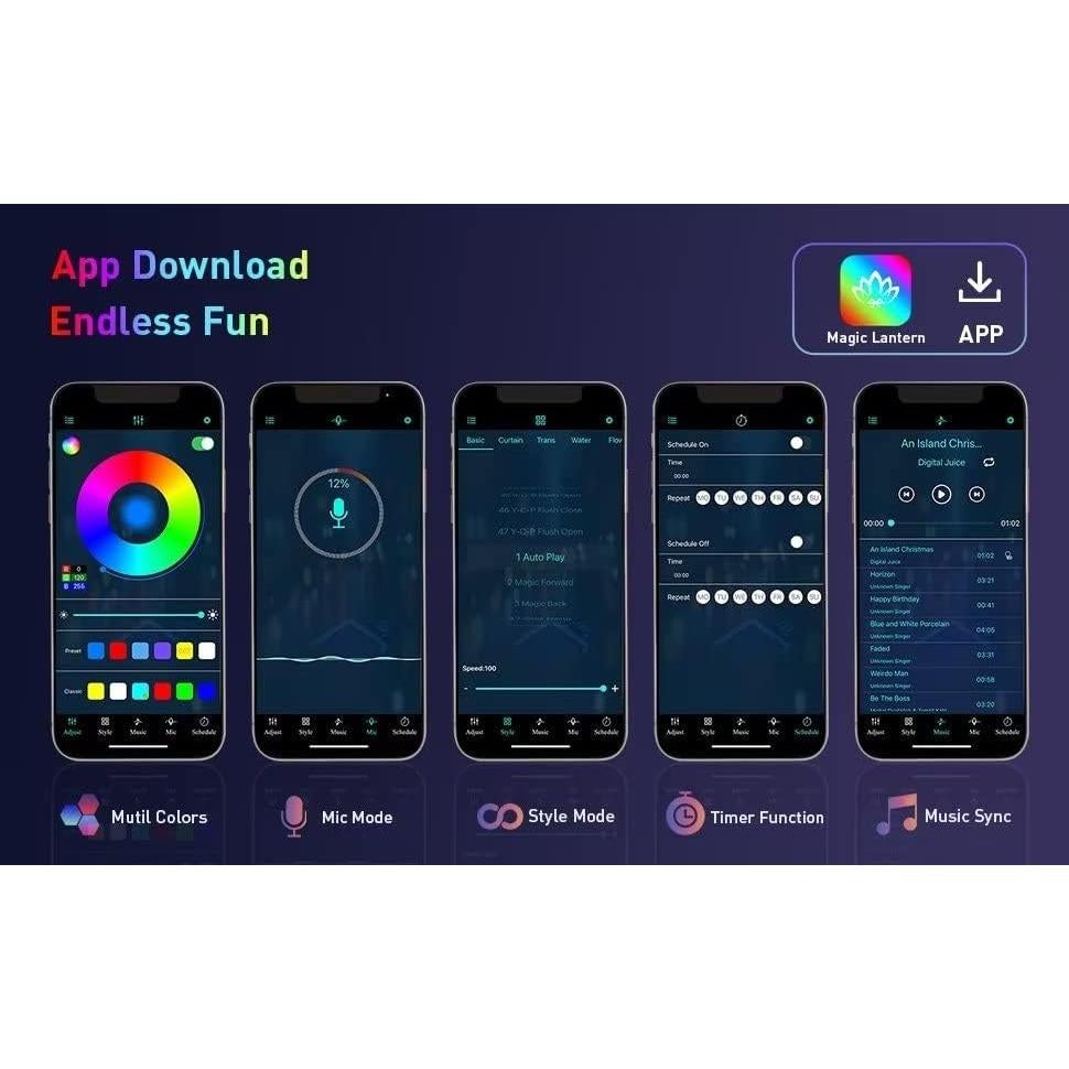 Luces Hexagonales TISOFU RGB - Paquete de 8 Paneles LED