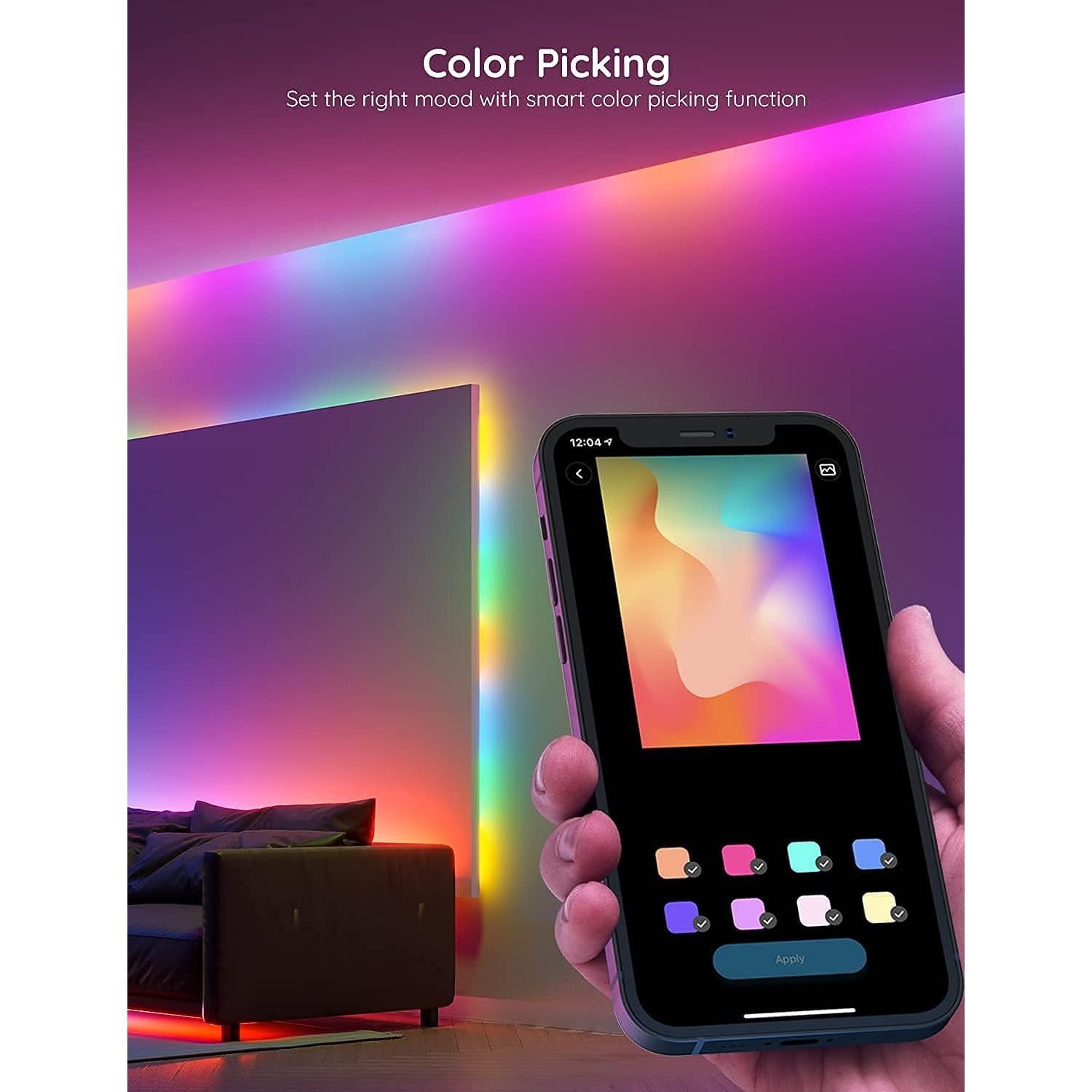 Tira LED Govee 20m RGBIC Control Bluetooth Decoración