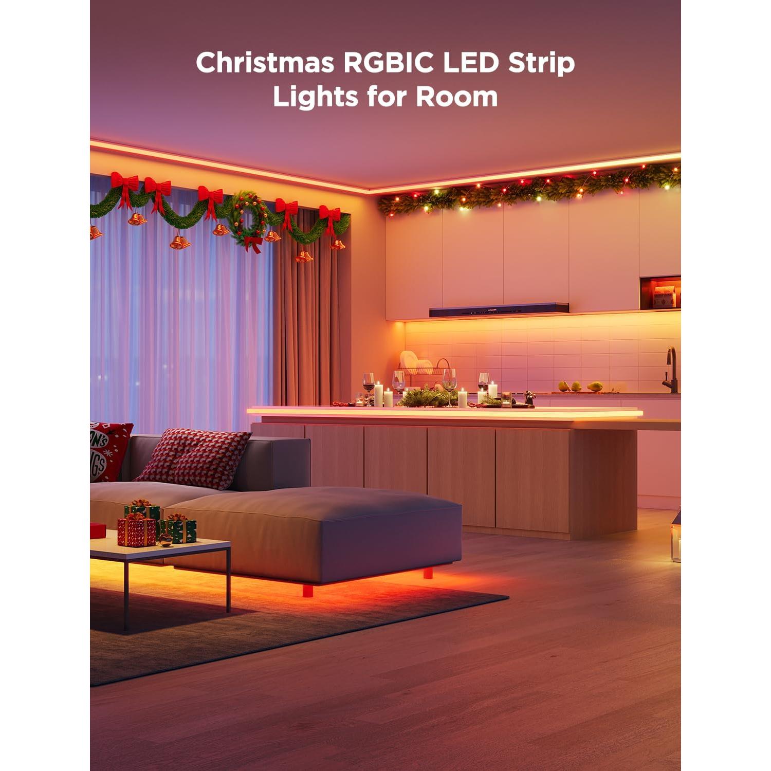 Tira LED Govee 20m RGBIC Control Bluetooth Decoración
