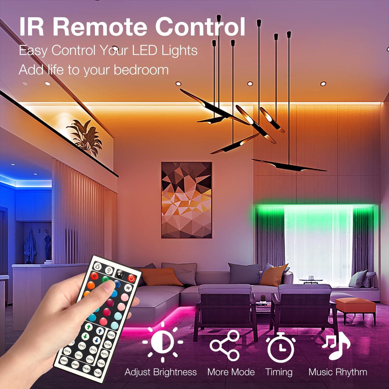 Tira LED DAYBETTER 30.48m RGB Control Remoto App Música