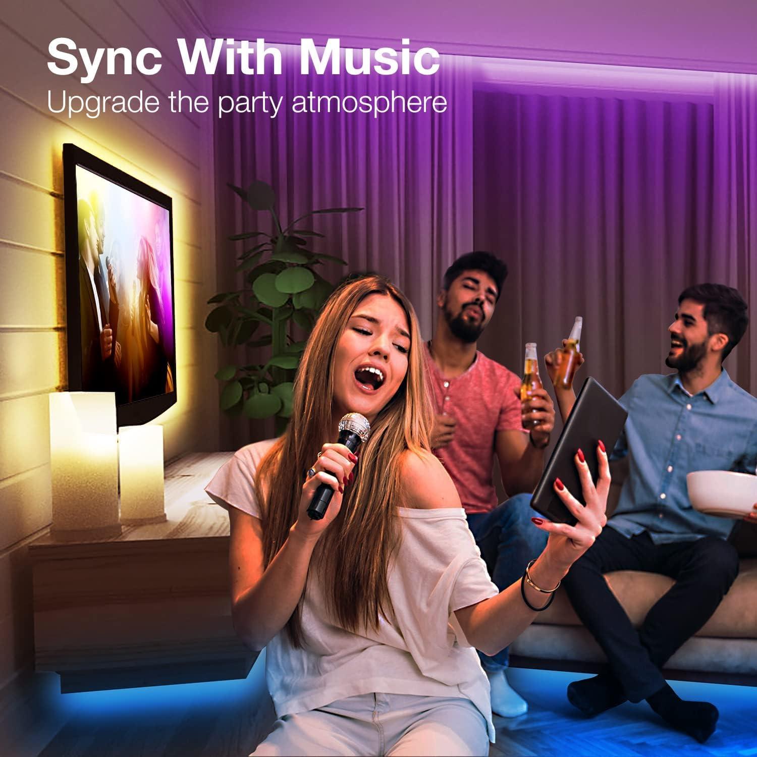 Tira LED DAYBETTER 30.48m RGB Control Remoto App Música