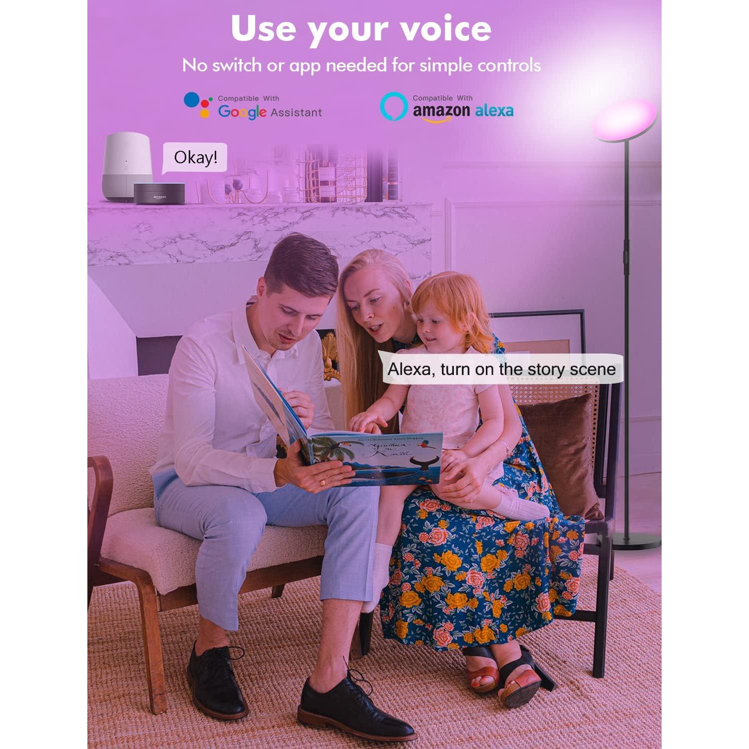 Lámpara de Piso LED RGB Inteligente YHW 2000LM Regulable