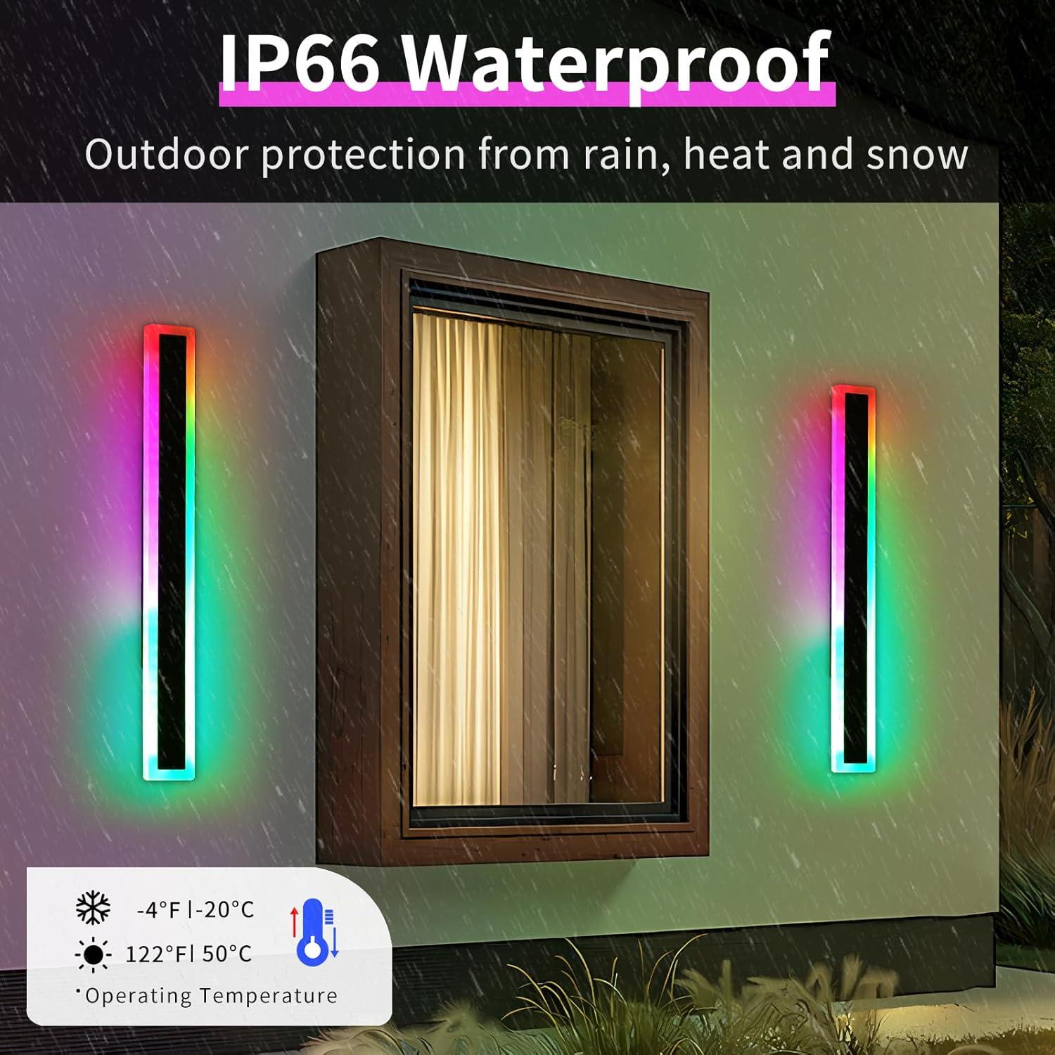 Luz de Pared LED RGB Daoseolo 80 cm Impermeable IP65