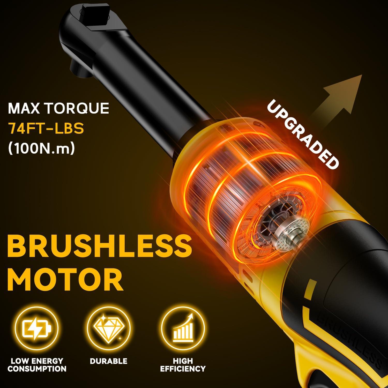 Llave de Trinquete Inalámbrica DEMIMA 20V 3/8" 100N·m con 8 Sockets