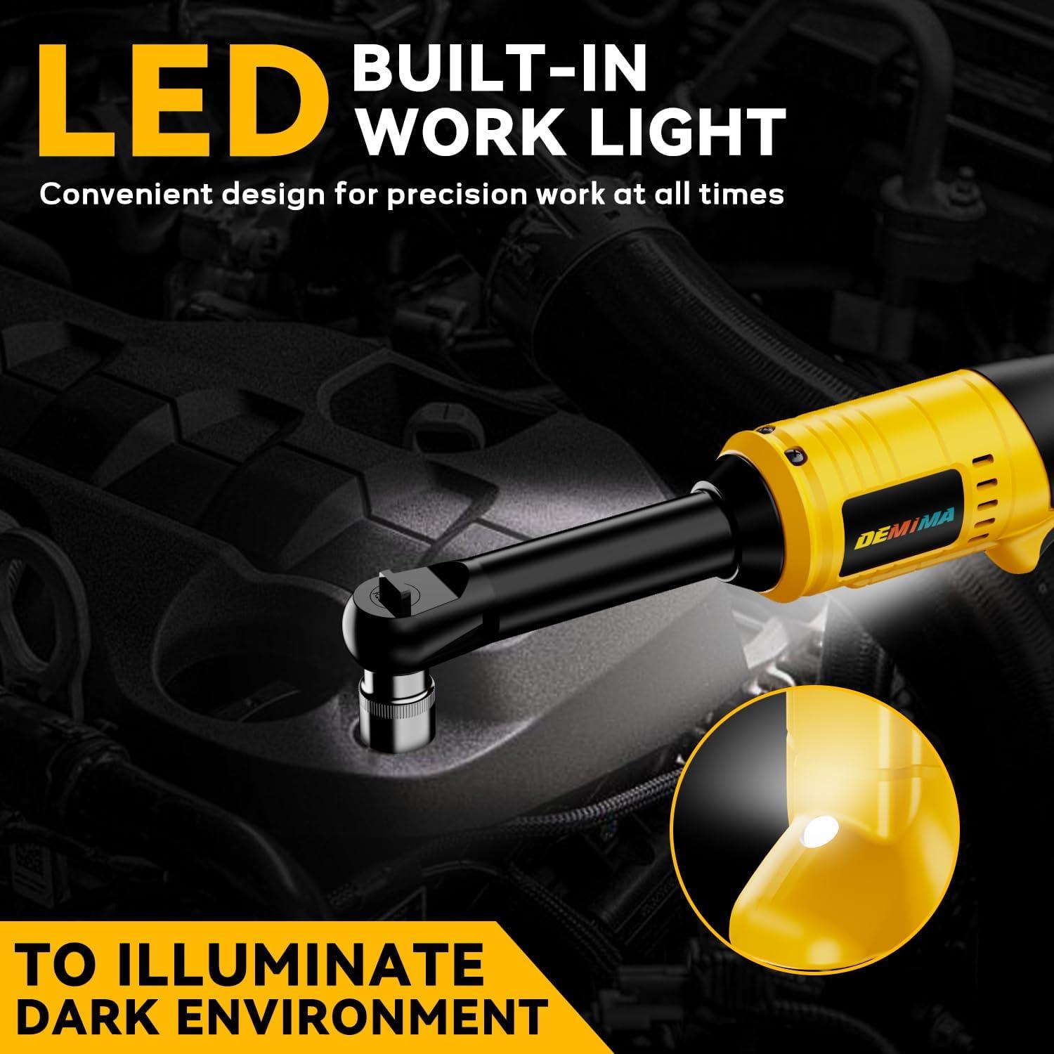 Llave de Trinquete Inalámbrica DEMIMA 20V 3/8" 100N·m con 8 Sockets