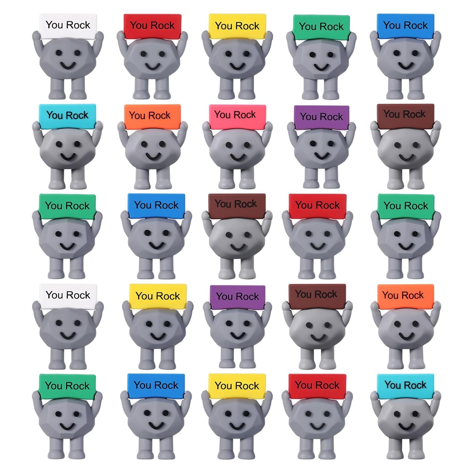 Gejoy 10 Mini Juguetes de Piedra Motivacionales de Goma