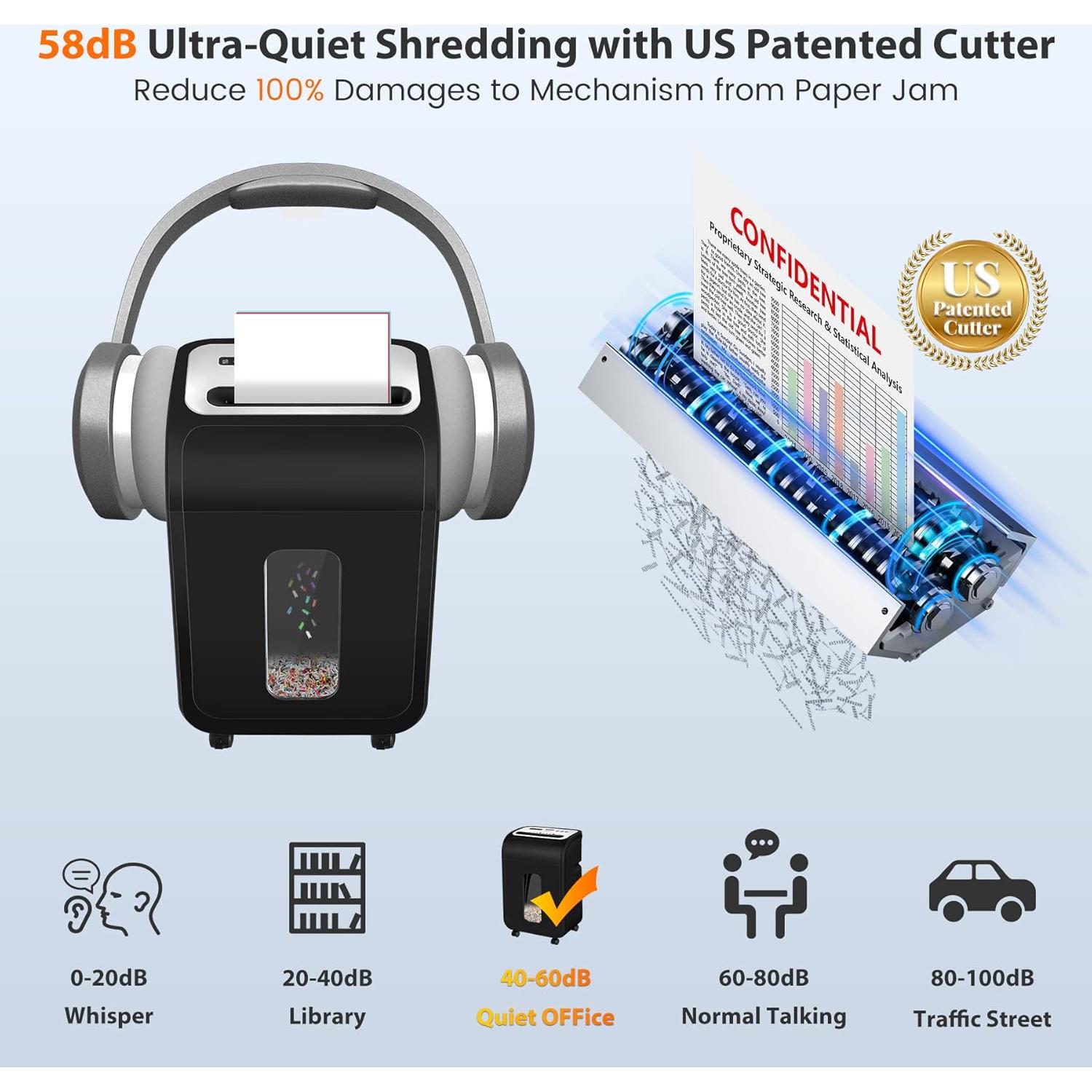 Destructora de papel VidaTeco P4 14 hojas micro corte 60 min