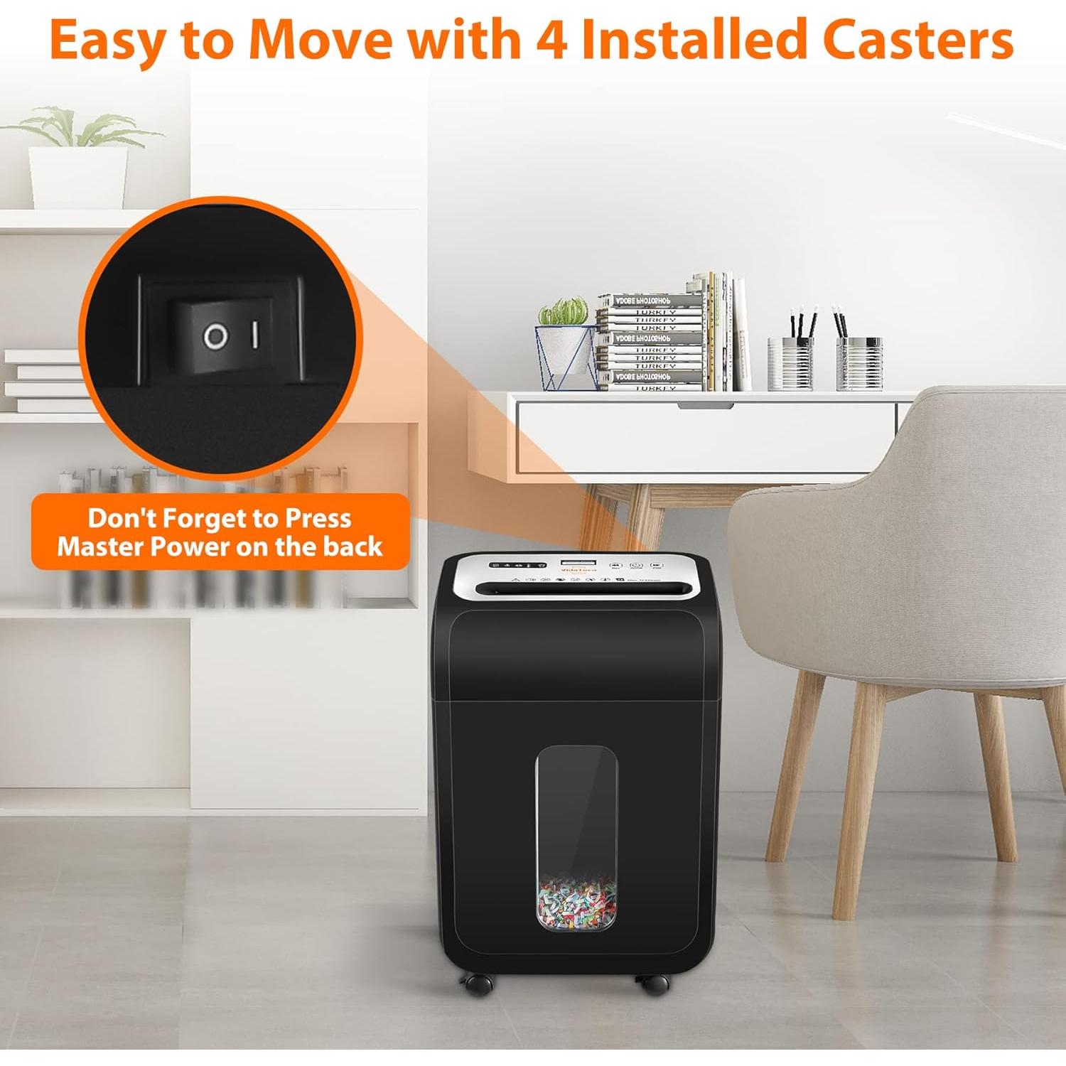 Destructora de papel VidaTeco P4 14 hojas micro corte 60 min