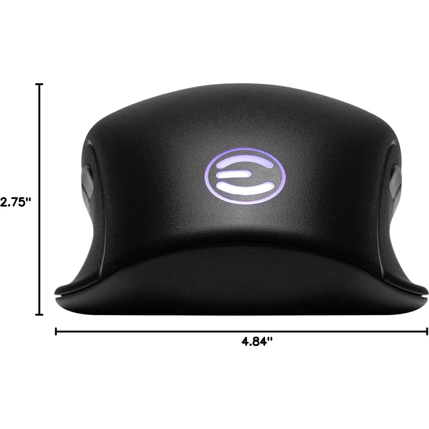 Ratón Gaming EVGA X12, 16,000 DPI, RGB, Con cable, Negro