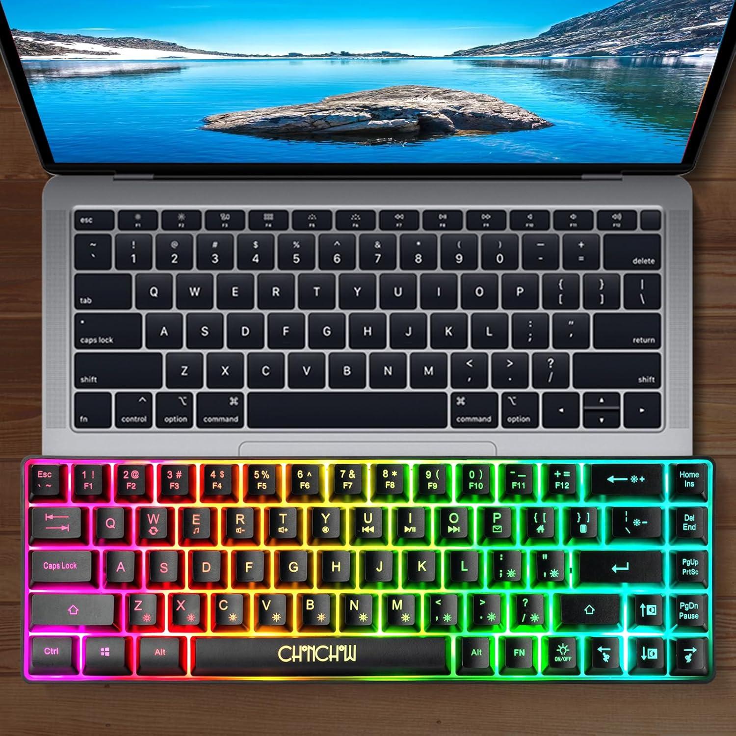 Teclado Gaming CHONCHOW RGB 60% 68 Teclas Compacto USB-C
