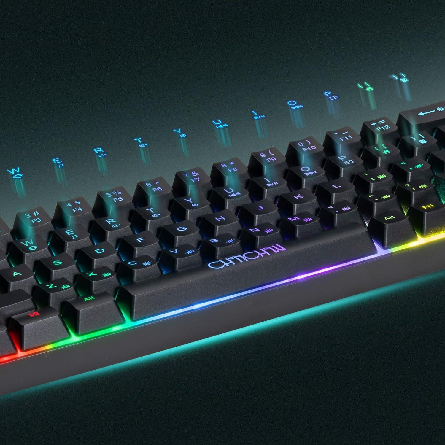Teclado Gaming CHONCHOW RGB 60% 68 Teclas Compacto USB-C