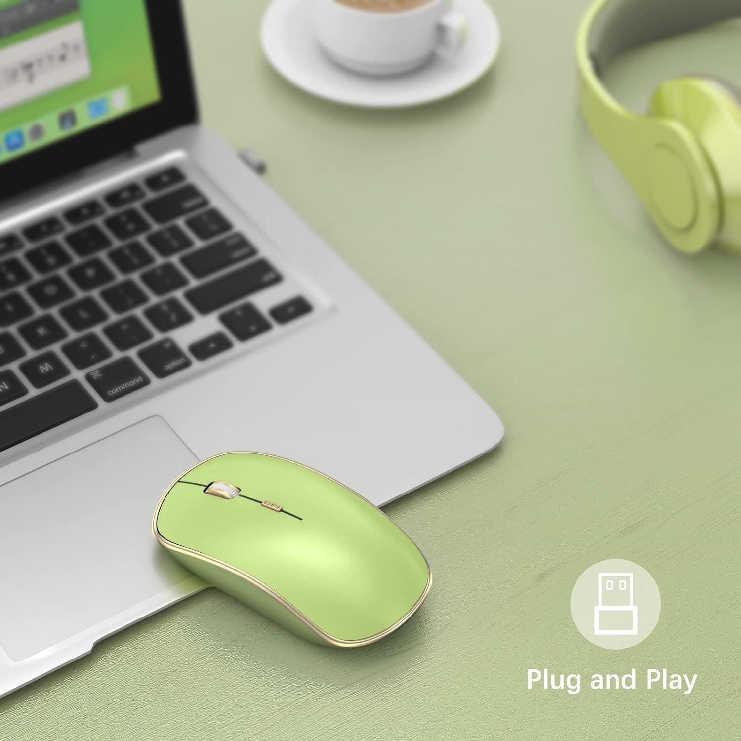 Ratón Inalámbrico JOYACCESS J 5 Niveles DPI Silencioso Verde