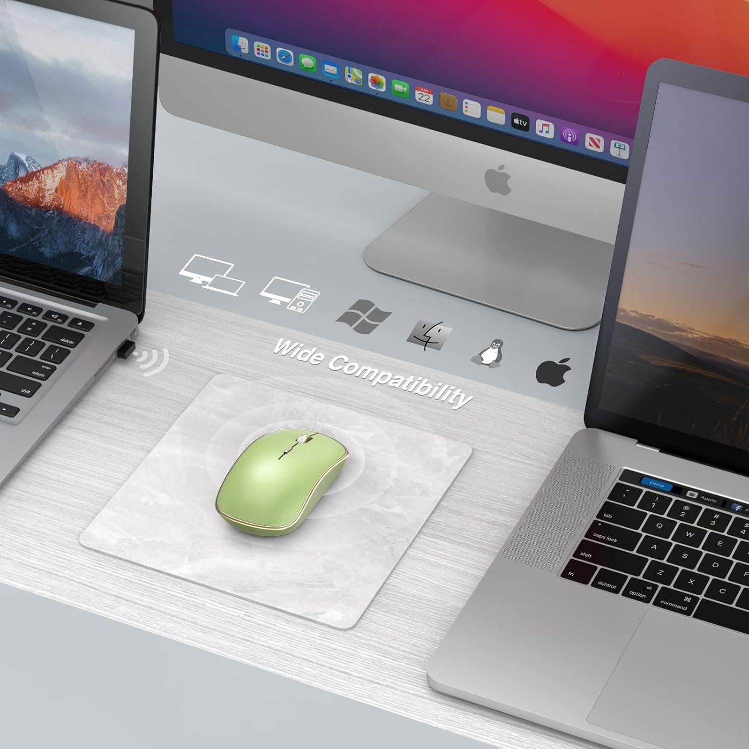 Ratón Inalámbrico JOYACCESS J 5 Niveles DPI Silencioso Verde